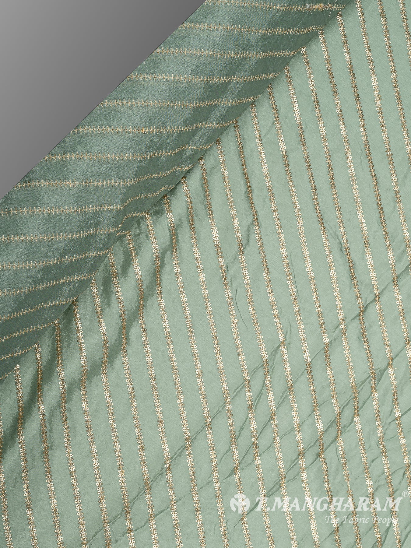Green Chinnon Silk Fabric - EC8722 view-2