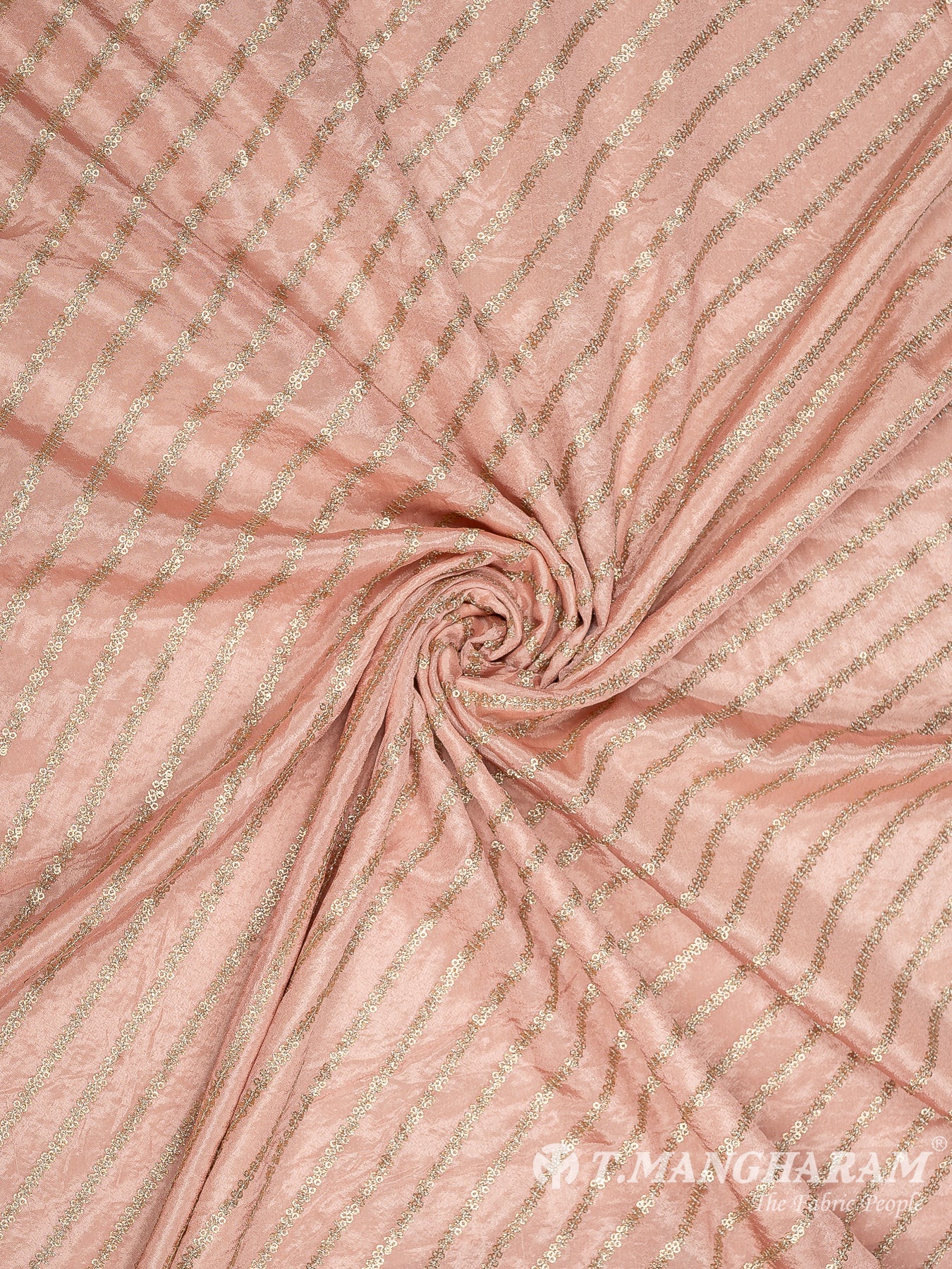 Peach Chinnon Silk Fabric - EC8721 view-1