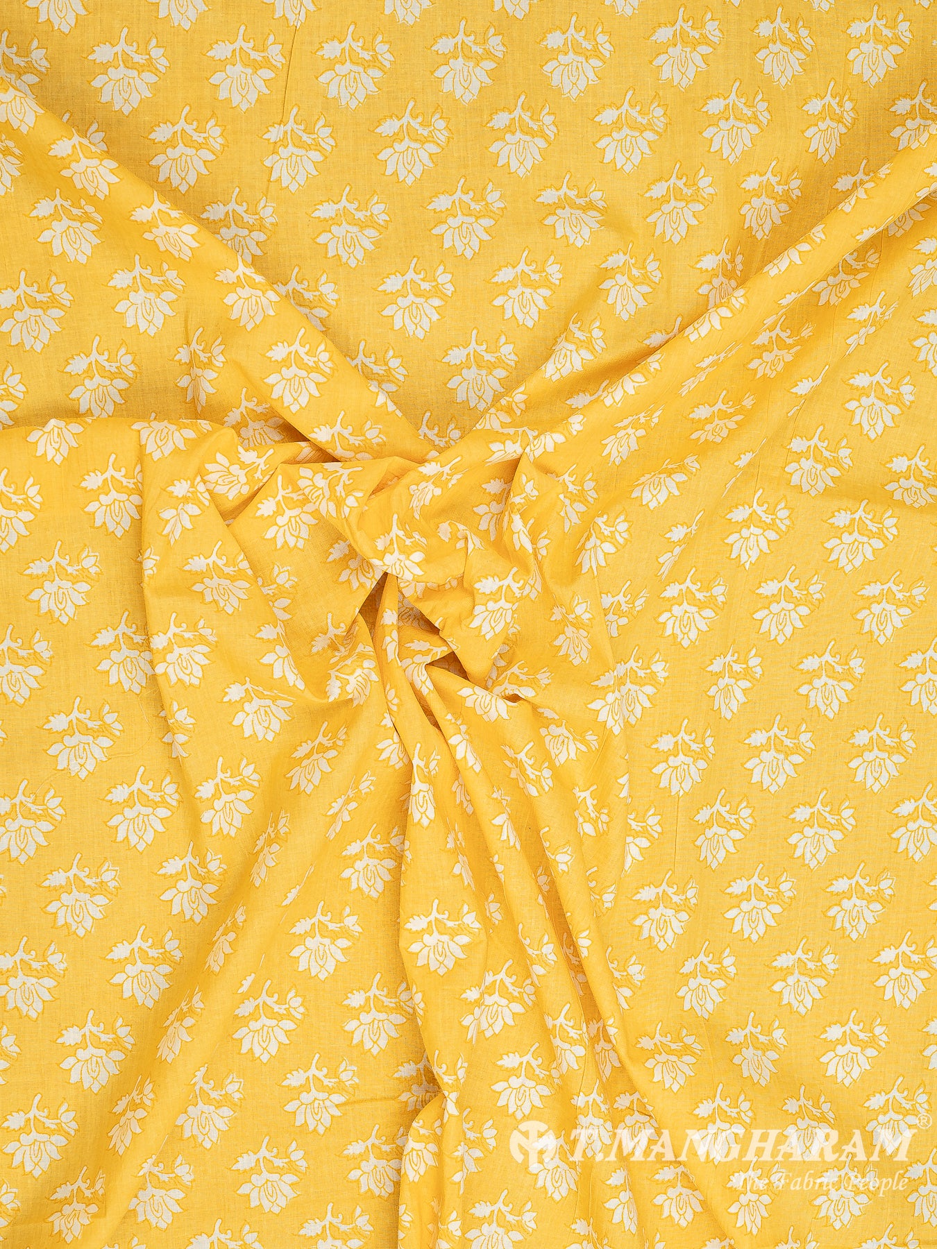 Yellow Cotton Fabric - EC8347 view-4