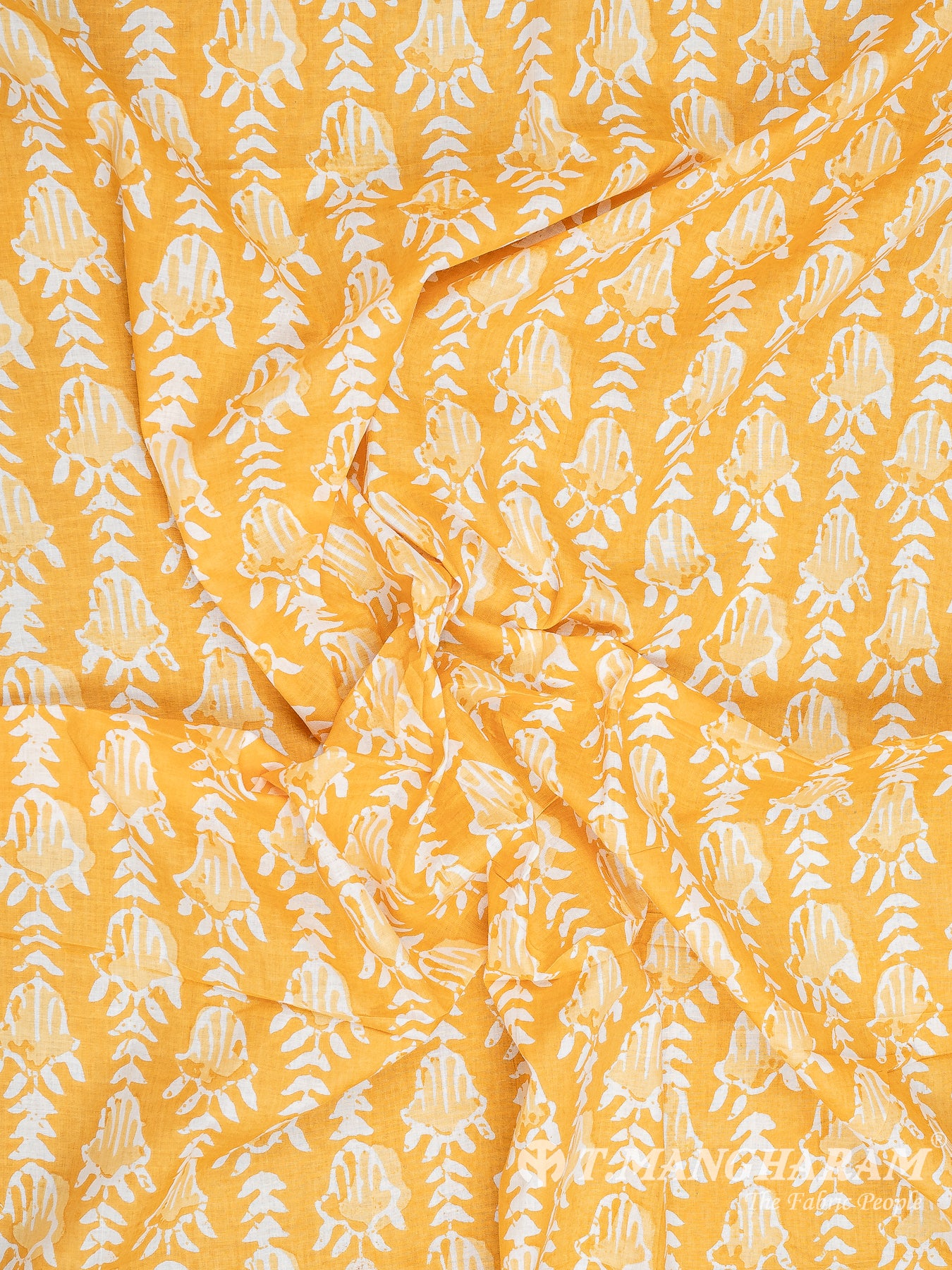 Yellow Cotton Fabric - EC8350 view-4