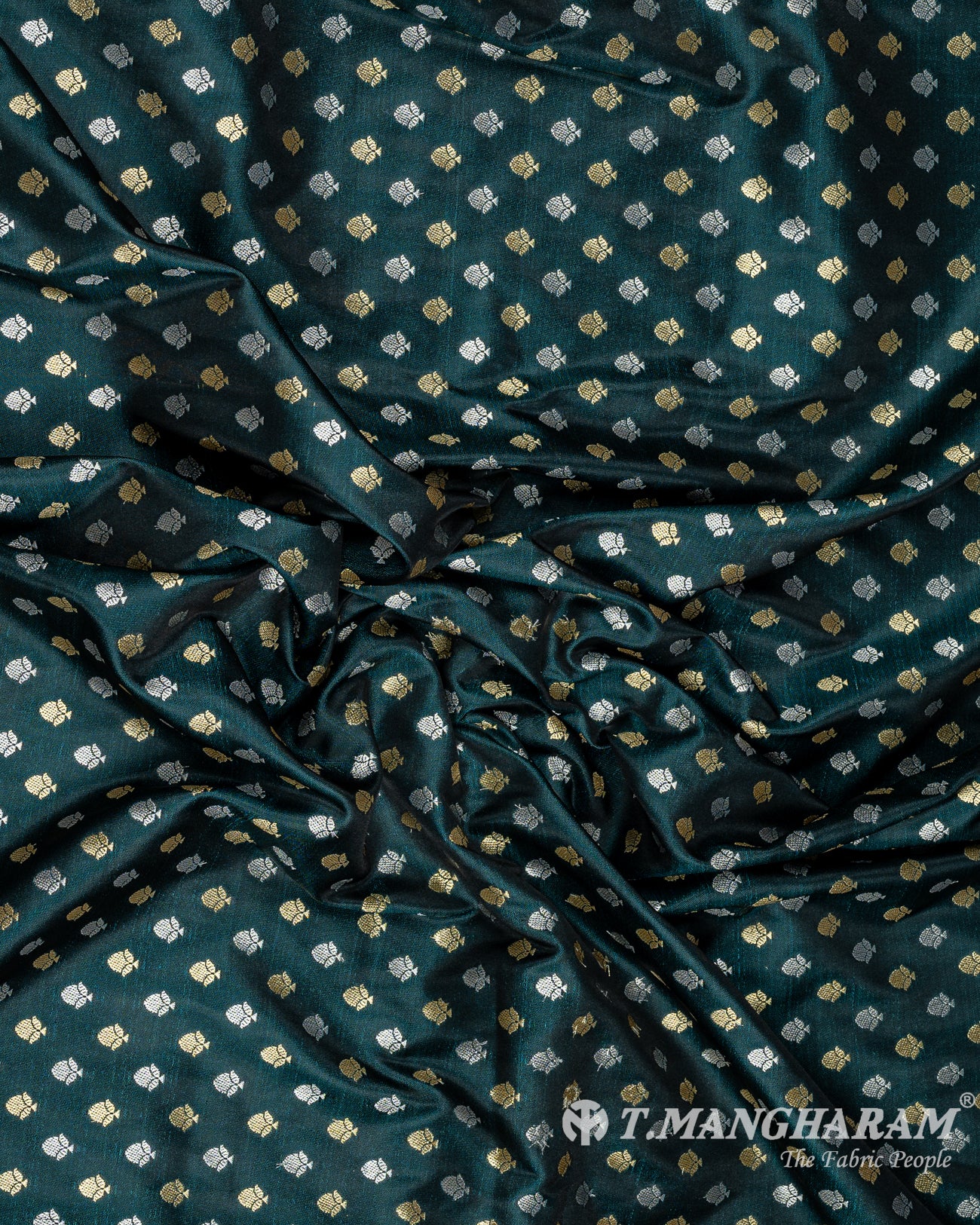 Green Banaras Fabric - EC9494 view-4