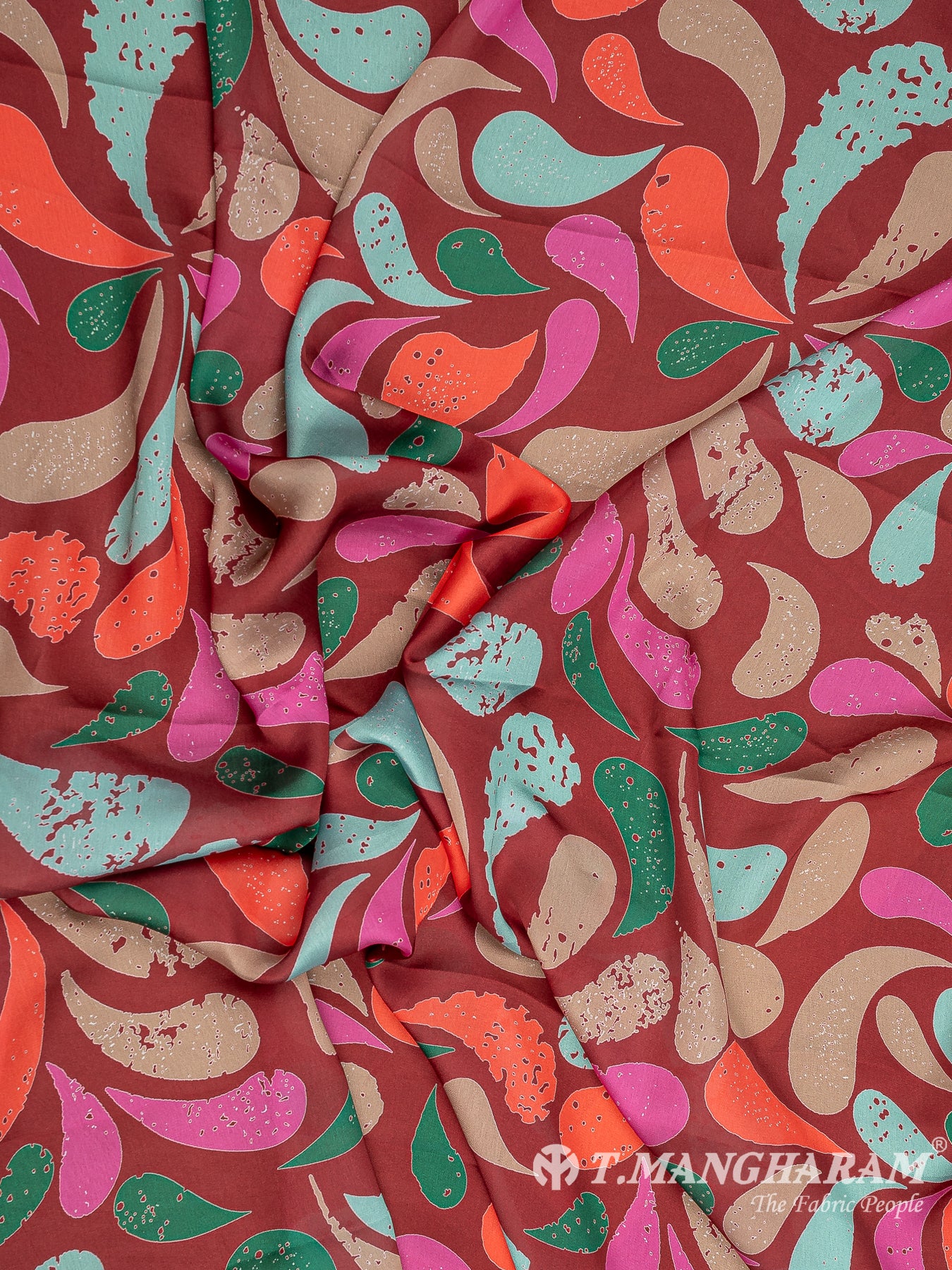 Multicolor Satin Fabric - EC9401 view-4