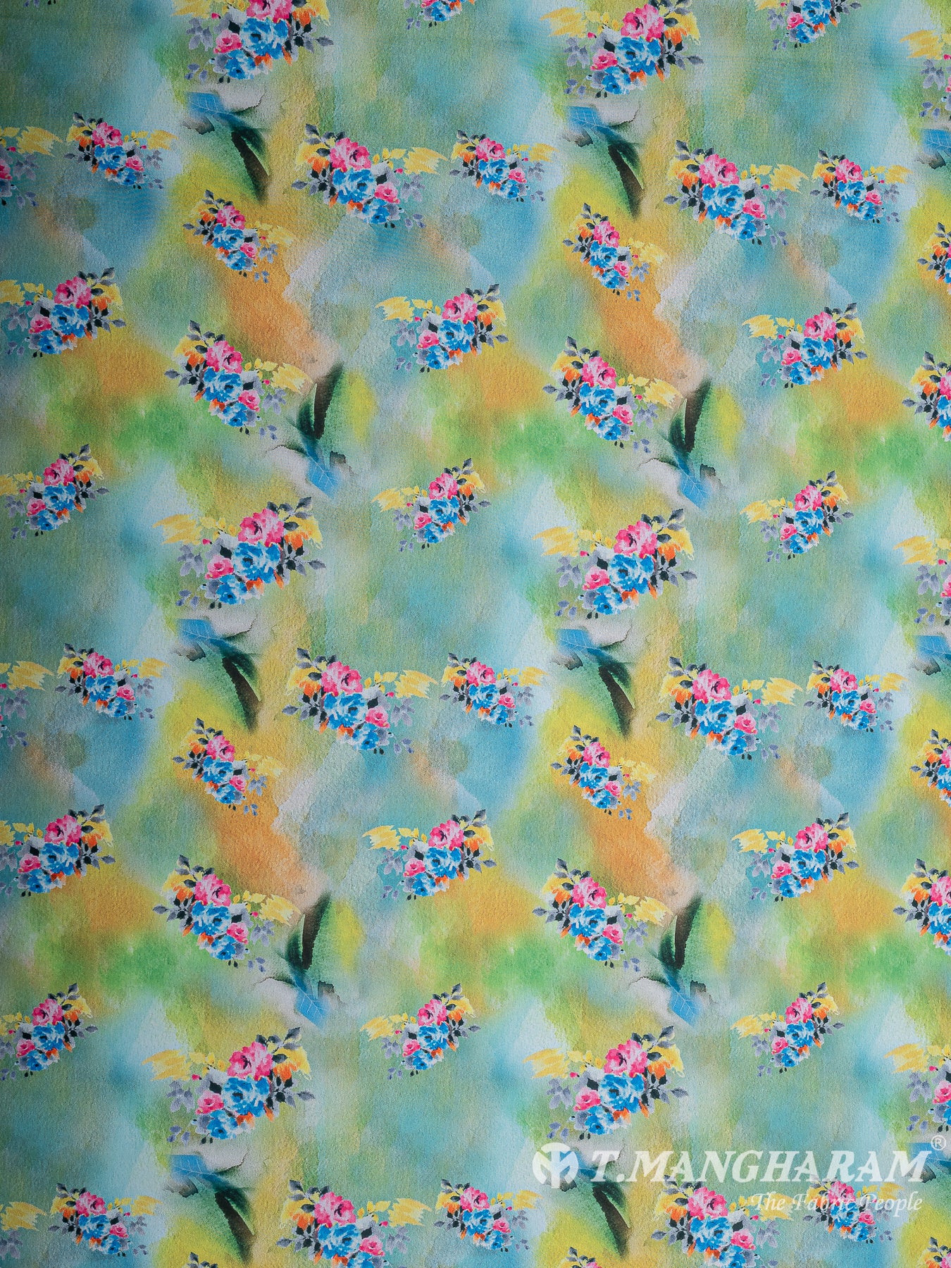 Green Crepe Fabric - EC11236