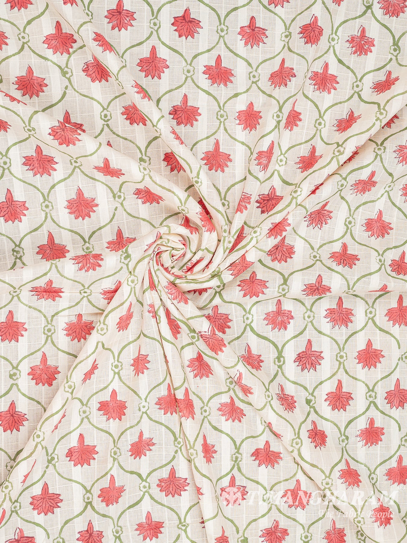 Cream Cotton Linen Fabric - EC8359 view-1