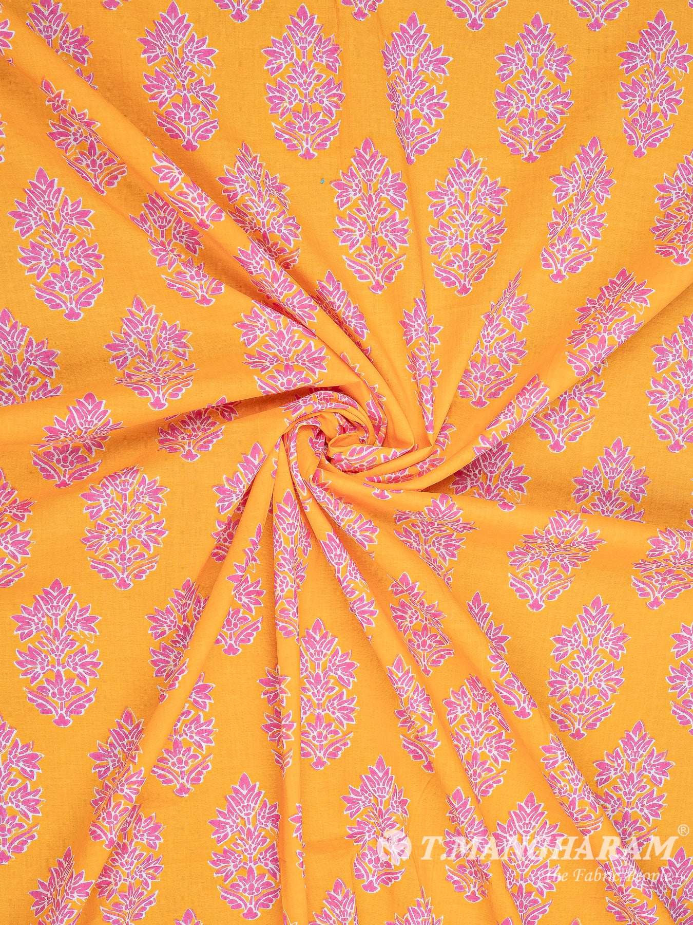 Yellow Cotton Fabric - EC8349 view-1
