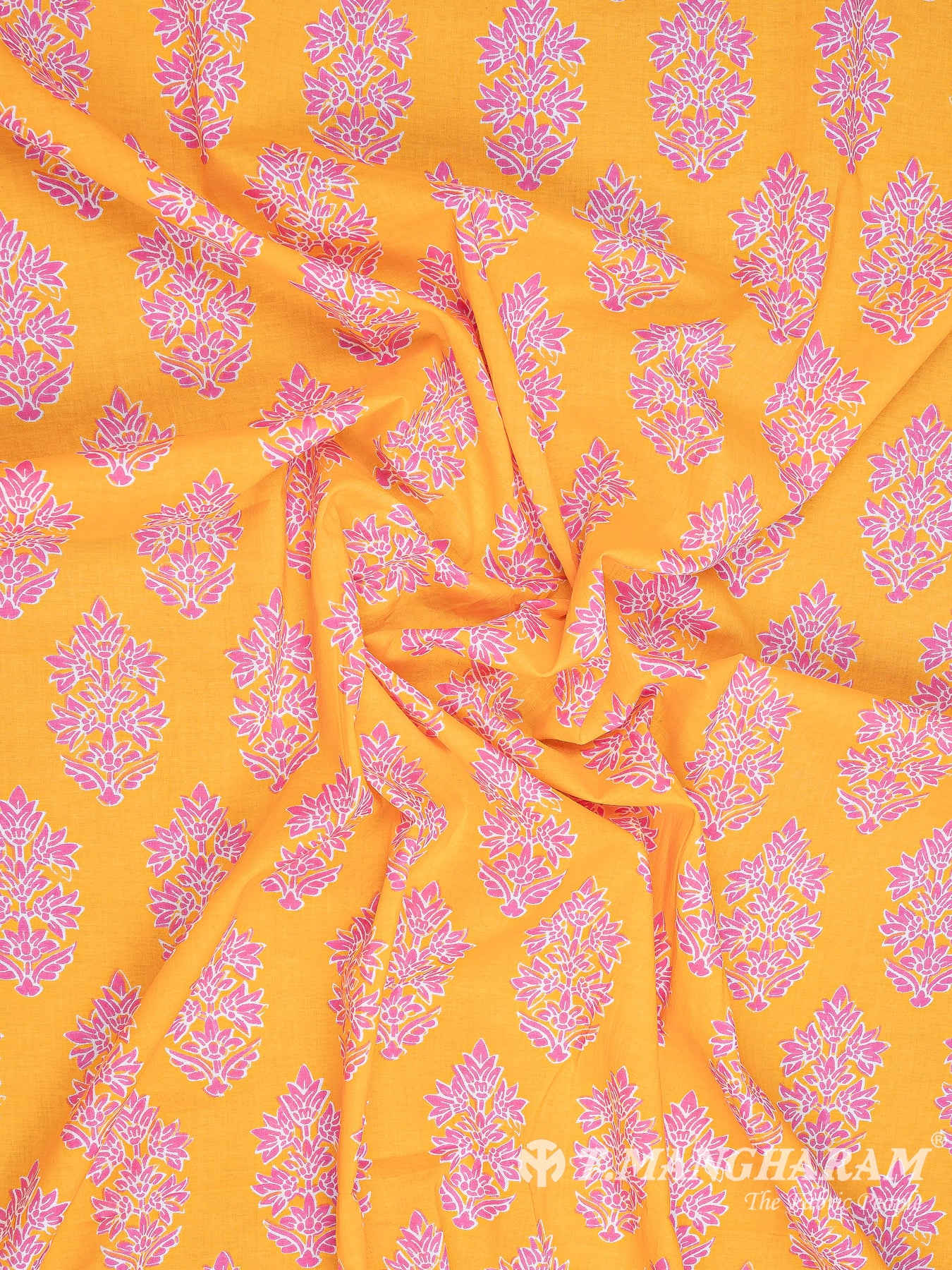 Yellow Cotton Fabric - EC8349 view-4