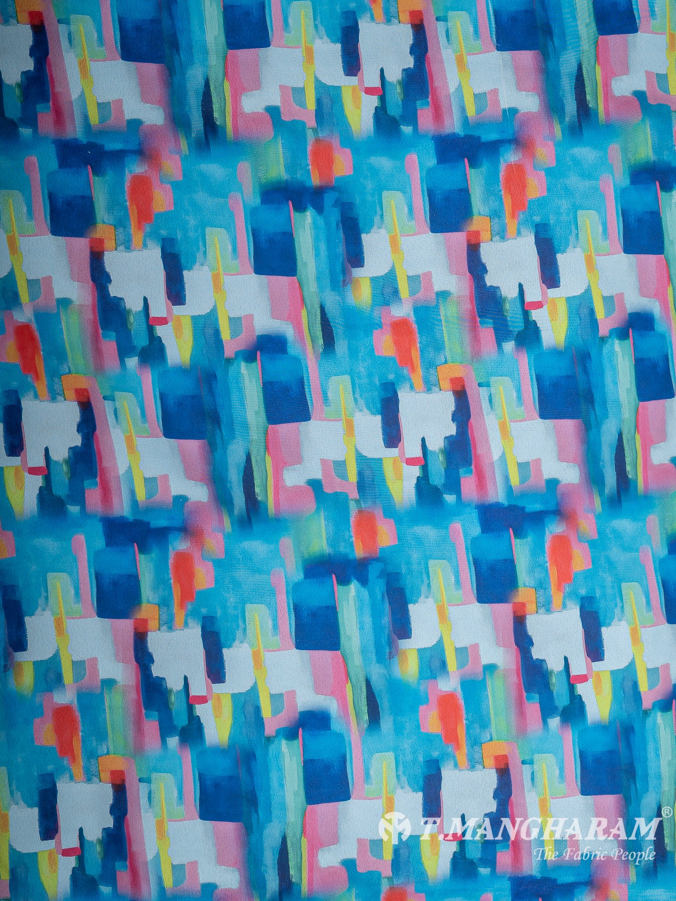 Blue Crepe Fabric - EC11206