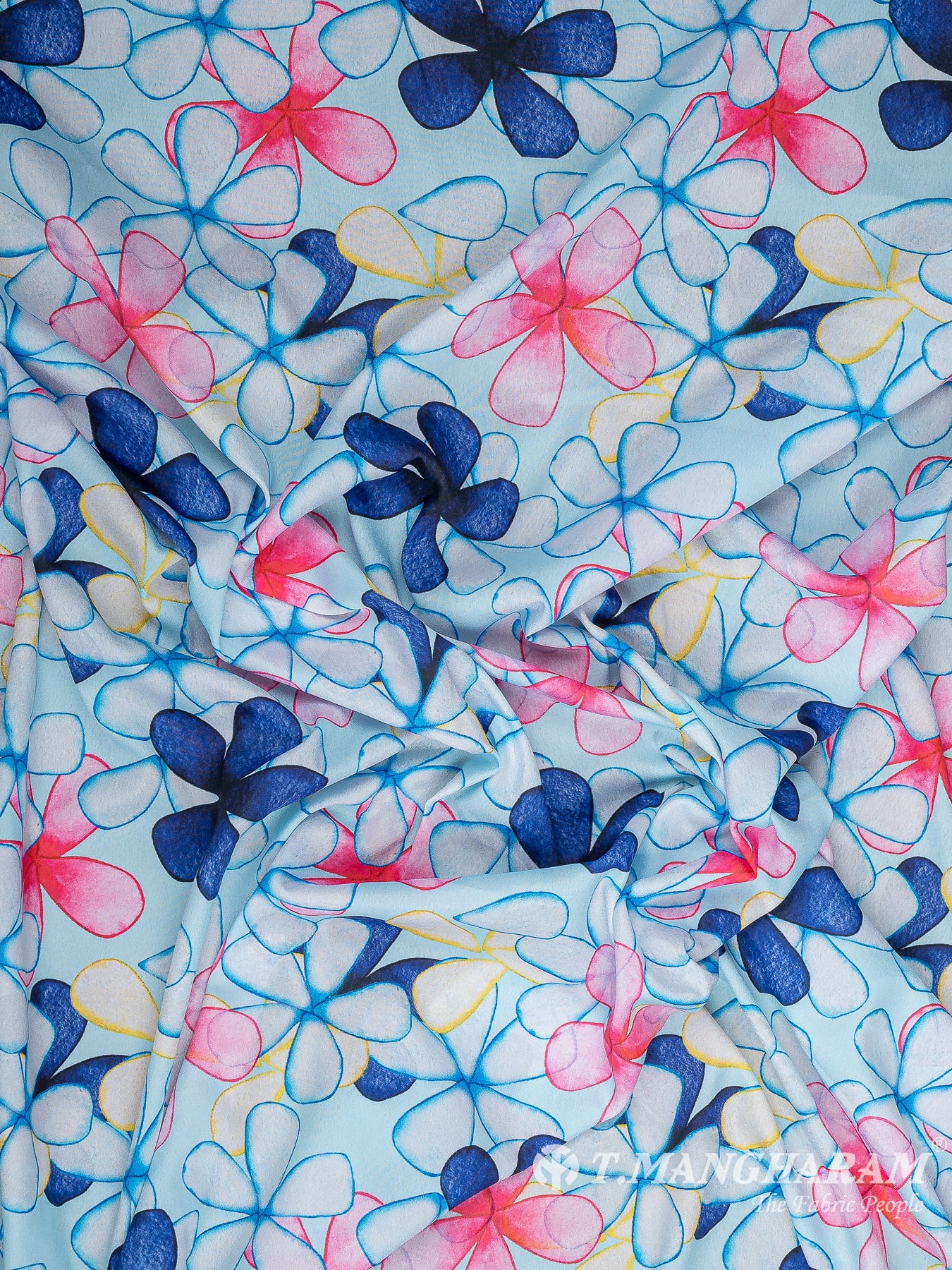 Blue Crepe Fabric - EC11213