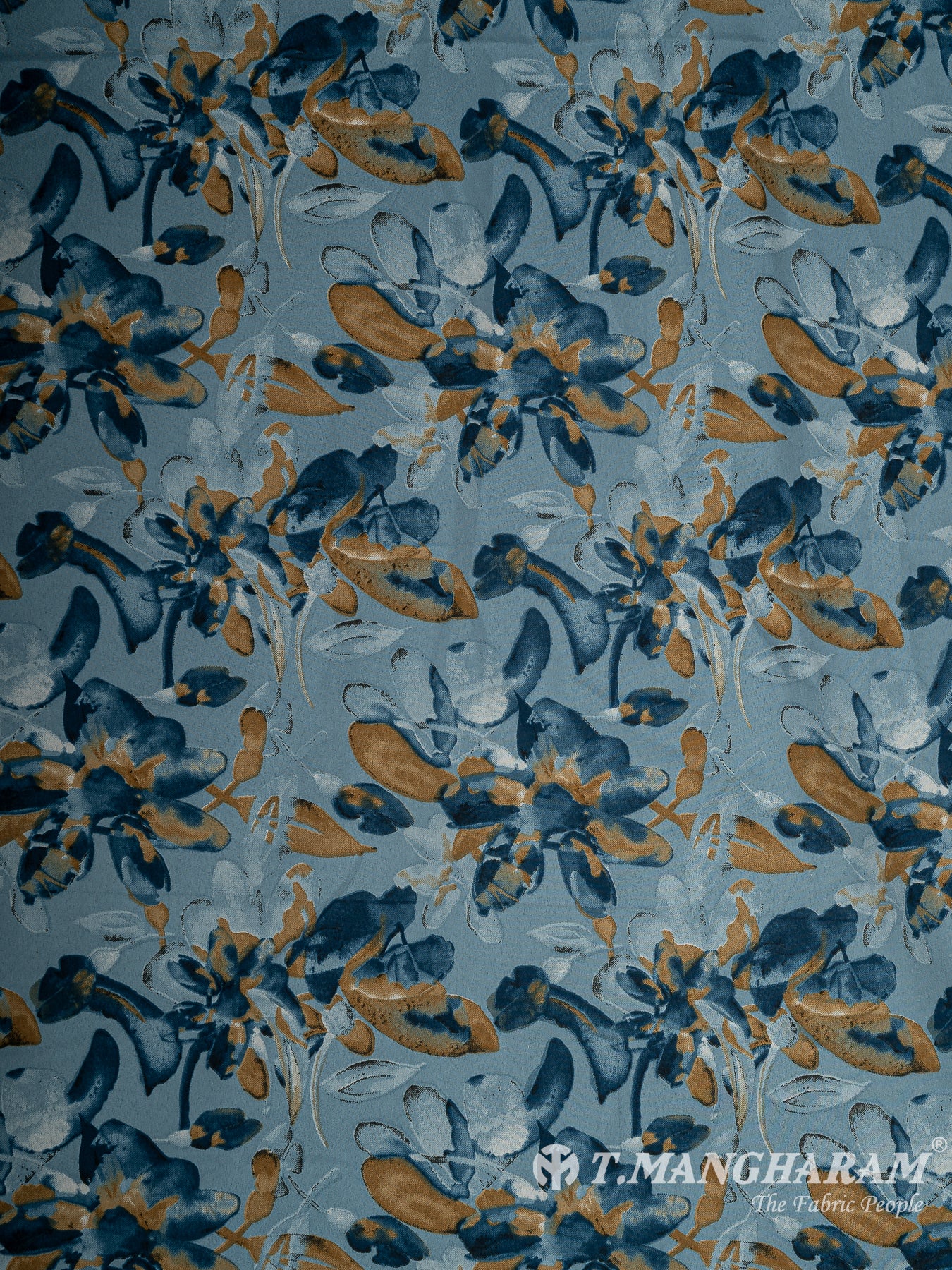 Blue Crepe Fabric - EB8245