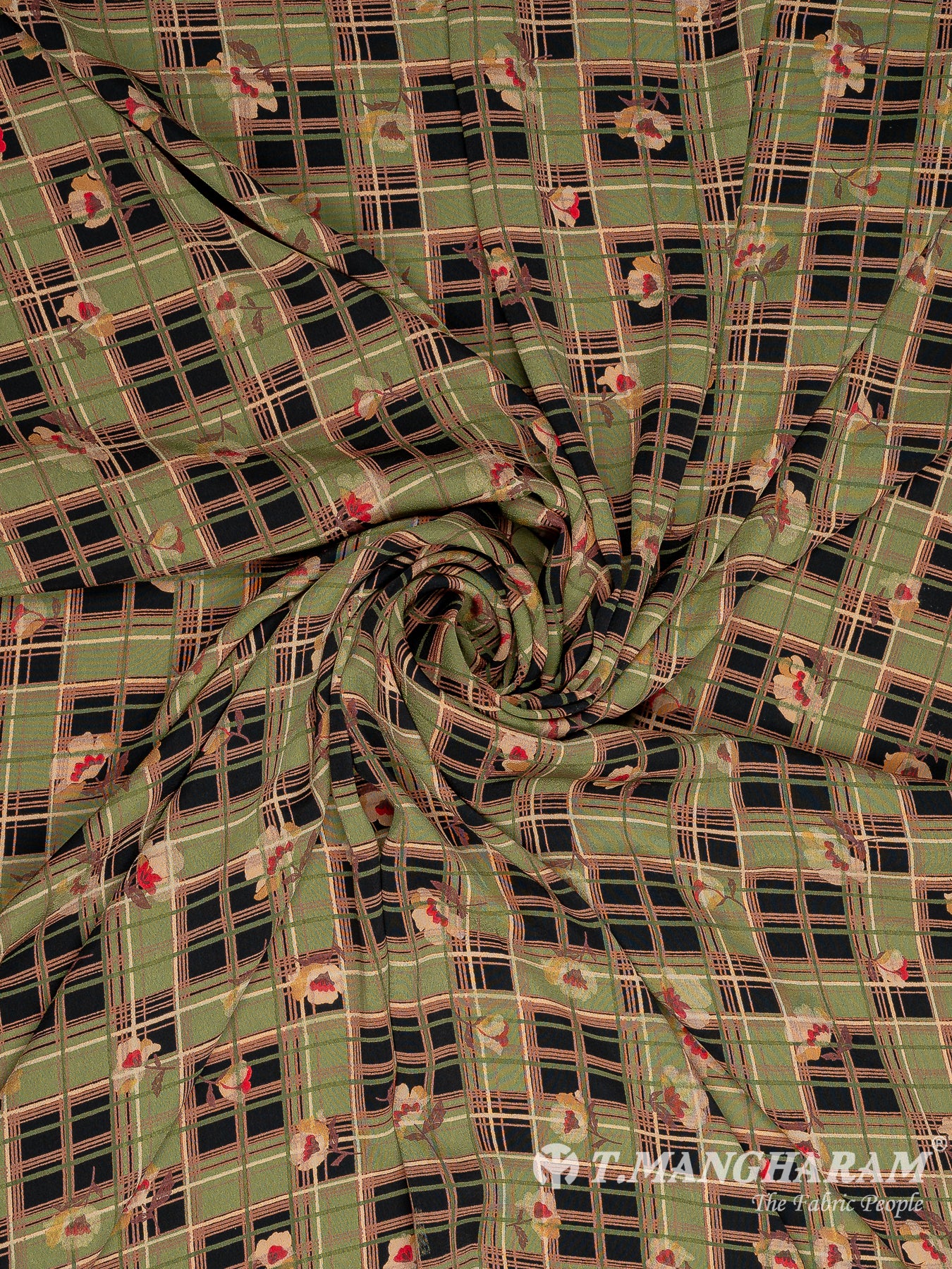 Multicolor Crepe Fabric - EC9978 view-1