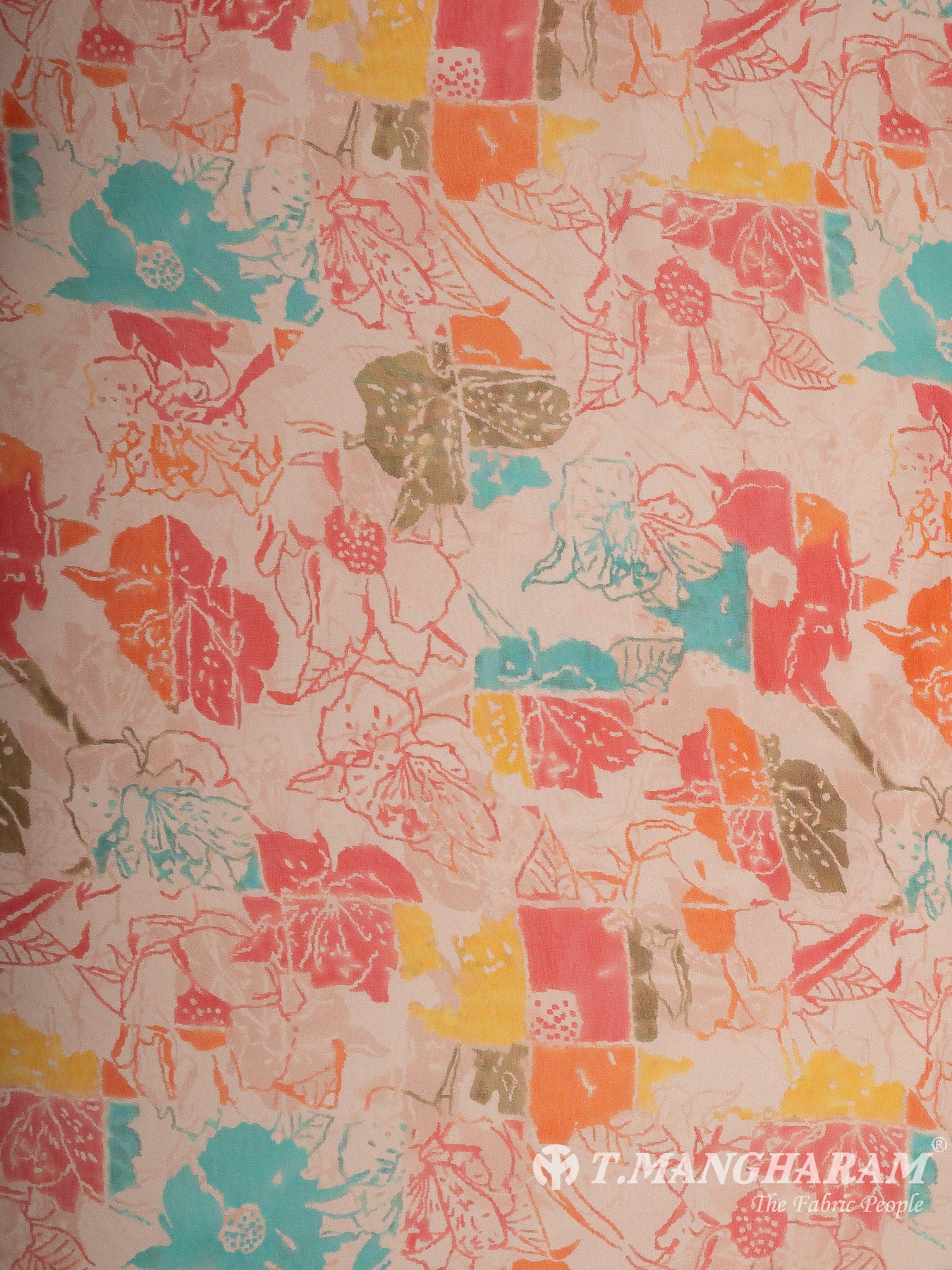 Peach Georgette Fabric - EB8426