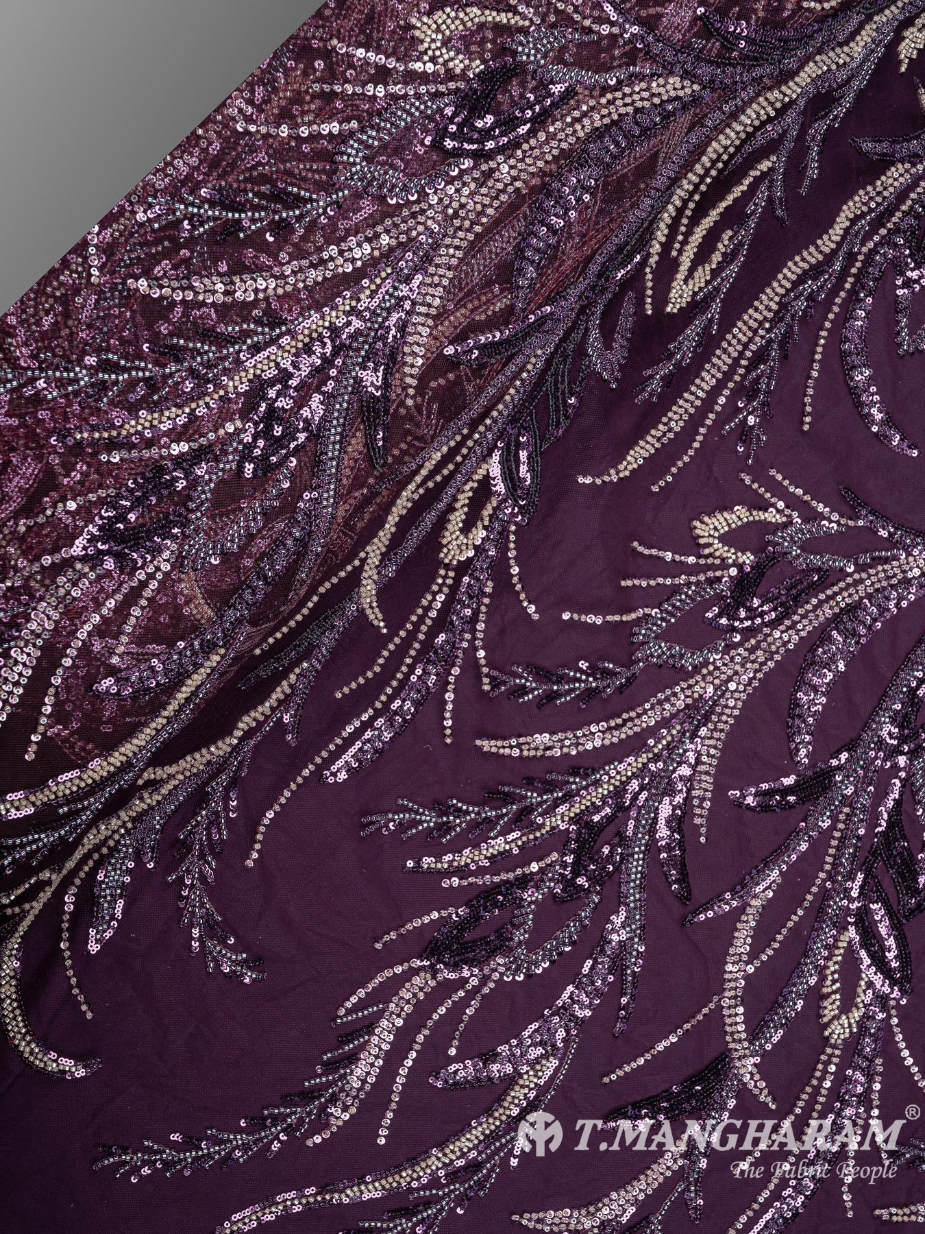 Purple Fancy Net Fabric - EC8567 view-2