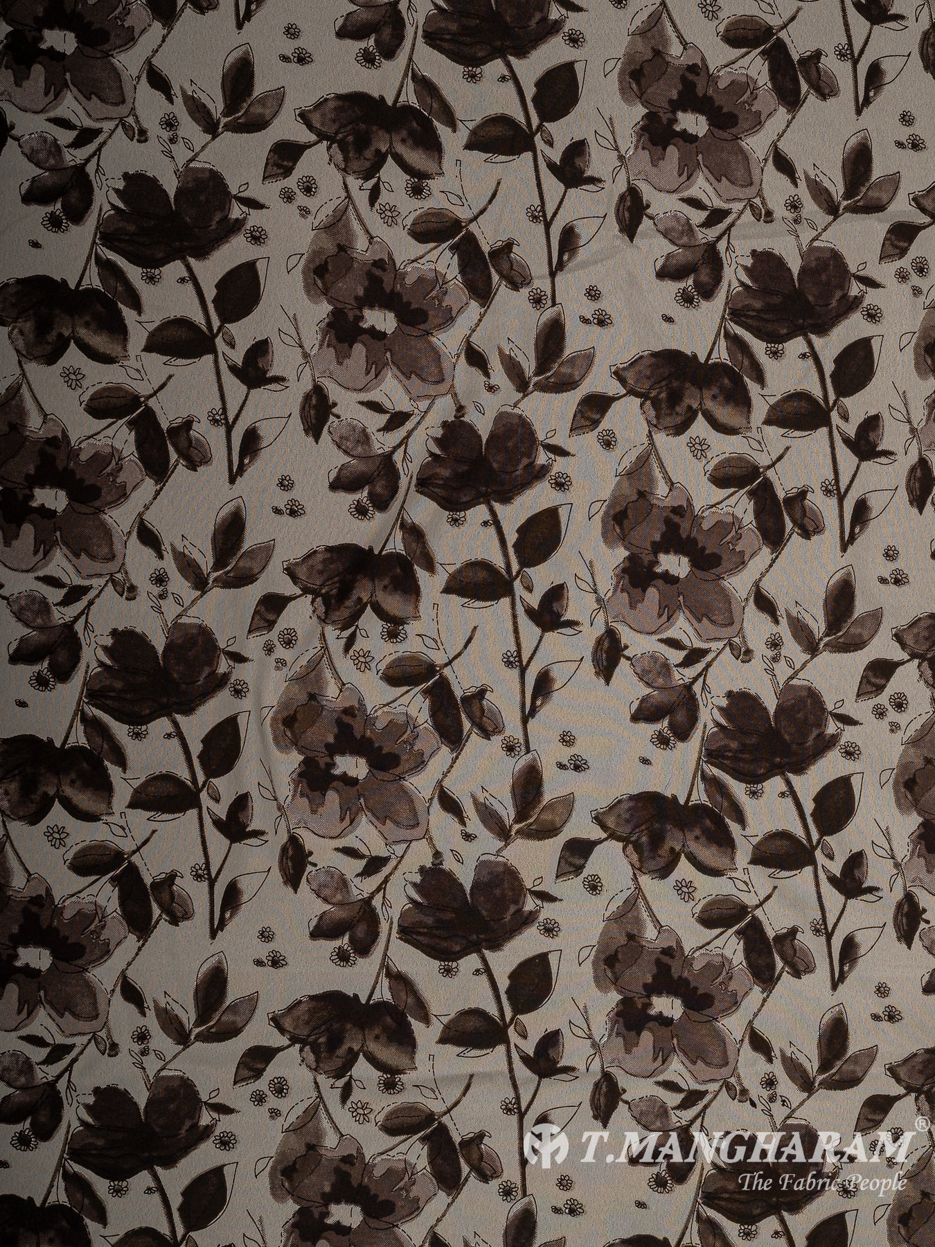 Brown Crepe Fabric - EB8256