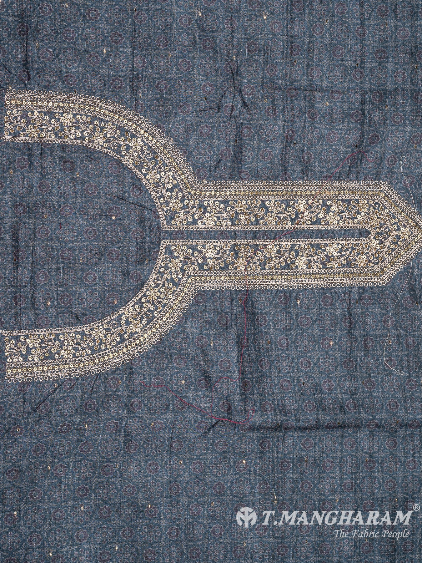 Multicolor Silk Cotton Chudidhar Fabric Set - EG1838 view-3