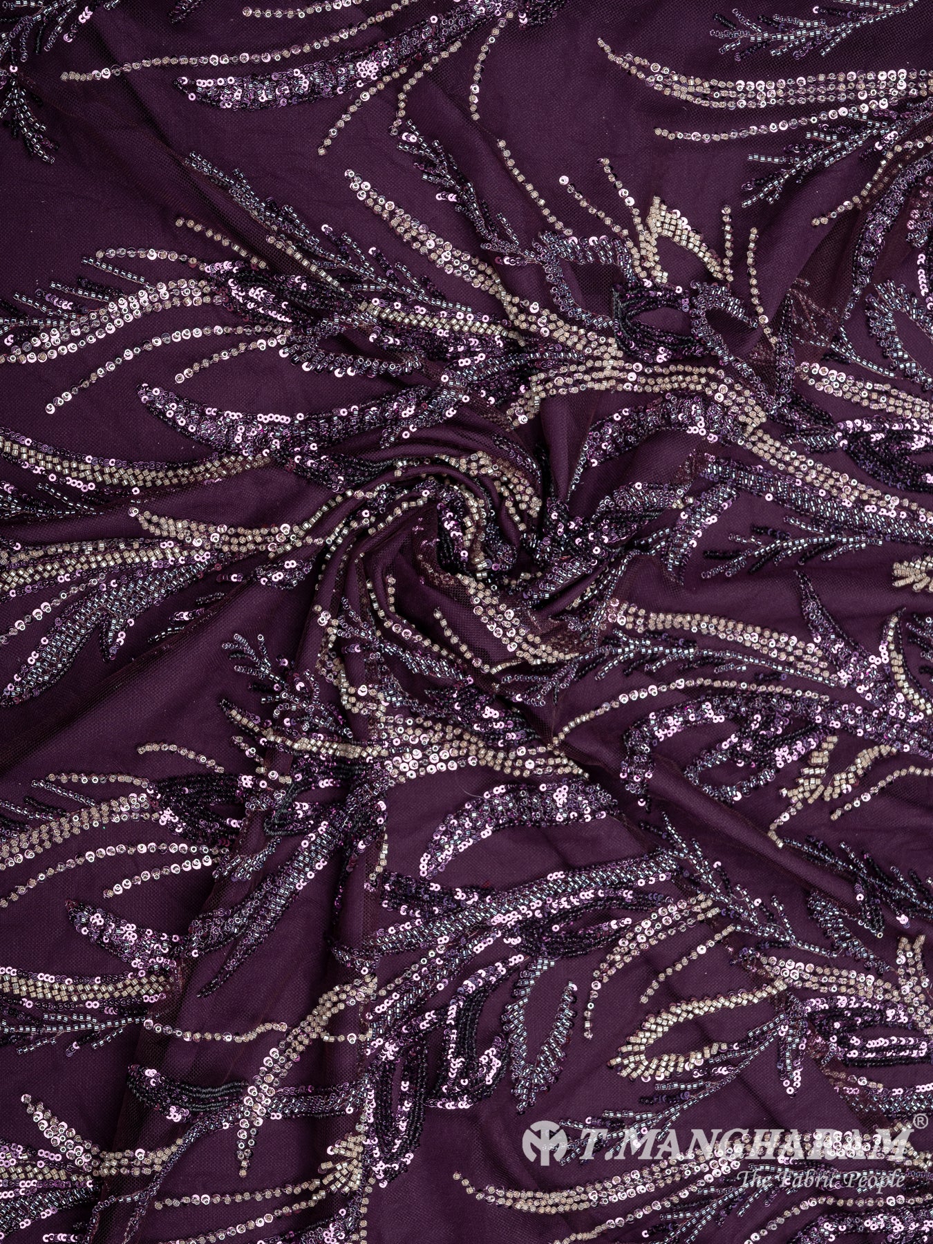 Purple Fancy Net Fabric - EC8567 view-1