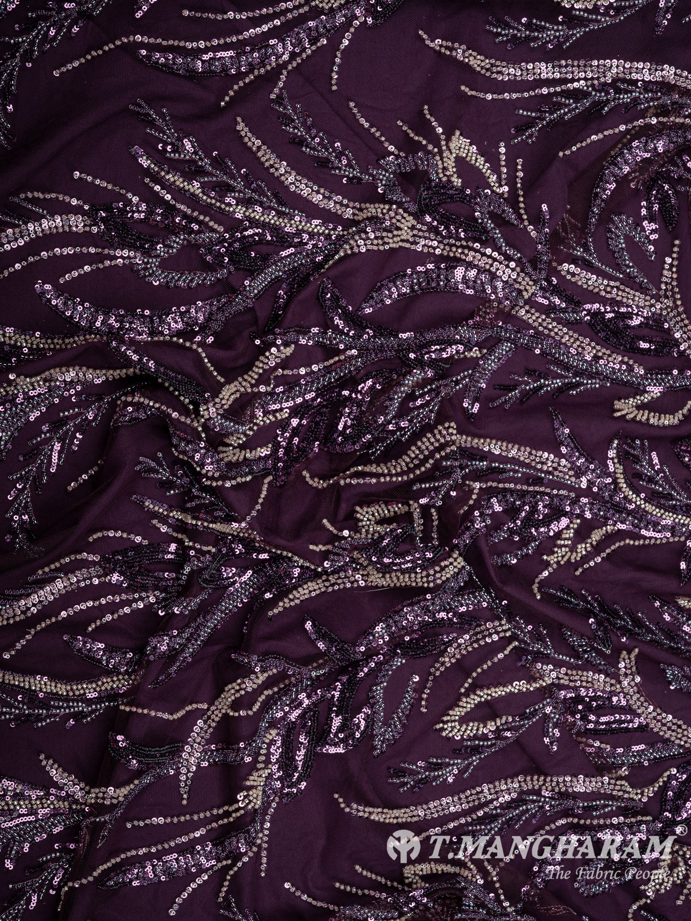 Purple Fancy Net Fabric - EC8567 view-4