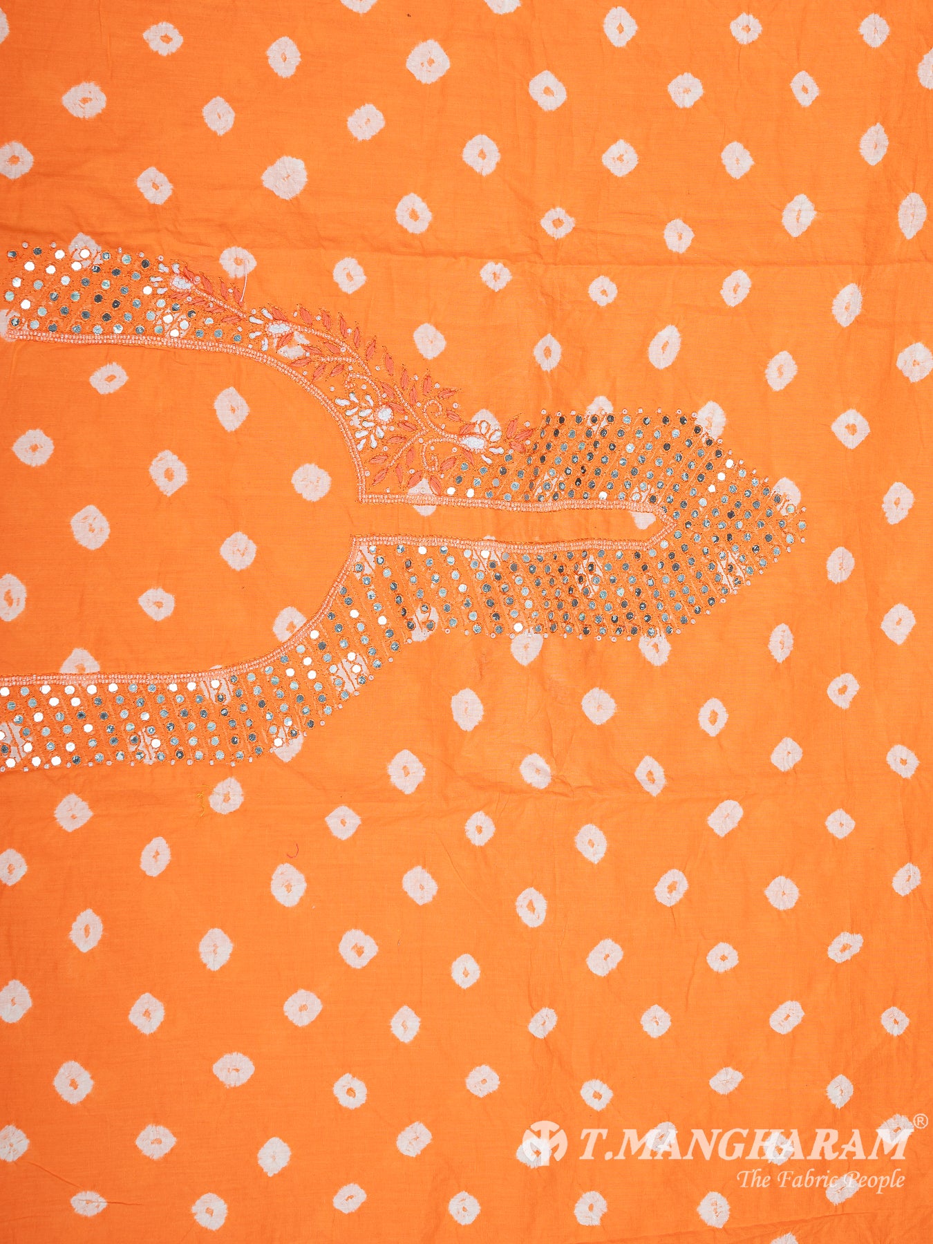 Orange Cotton Chudidhar Fabric Set - EG1759 view-2