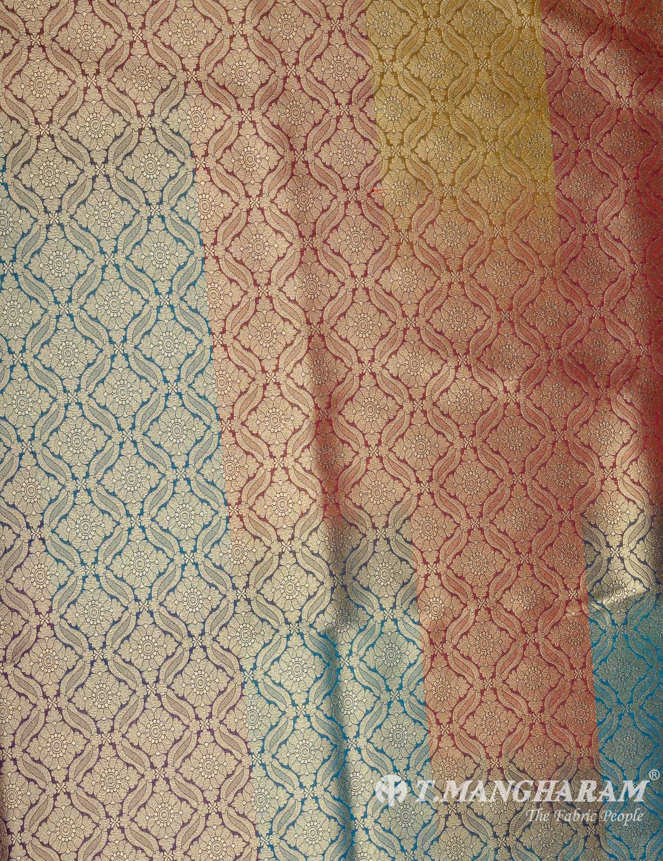 Multicolor Banaras Fabric - EB7187 view-3
