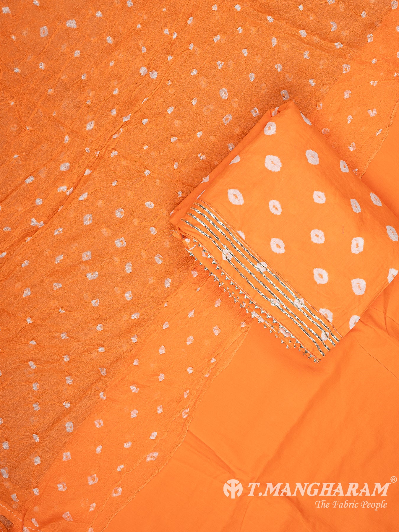 Orange Cotton Chudidhar Fabric Set - EG1759 view-1