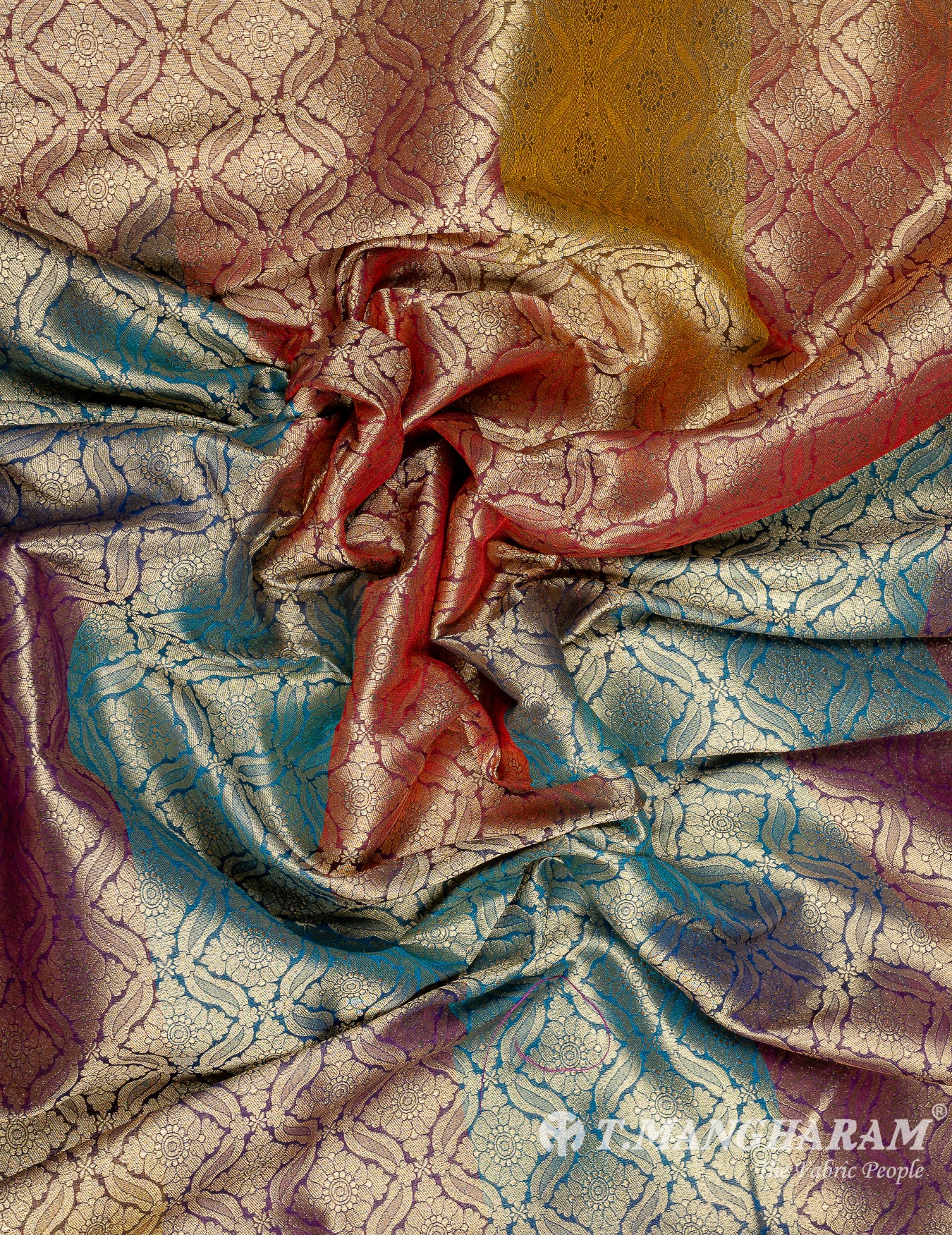 Multicolor Banaras Fabric - EB7187 view-4