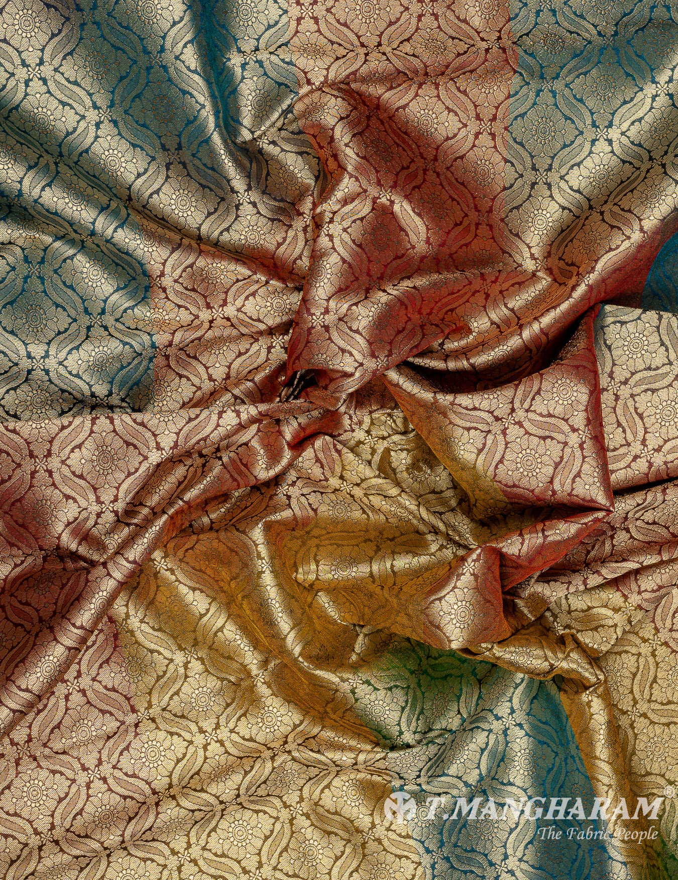 Multicolor Banaras Fabric - EB7192 view-4
