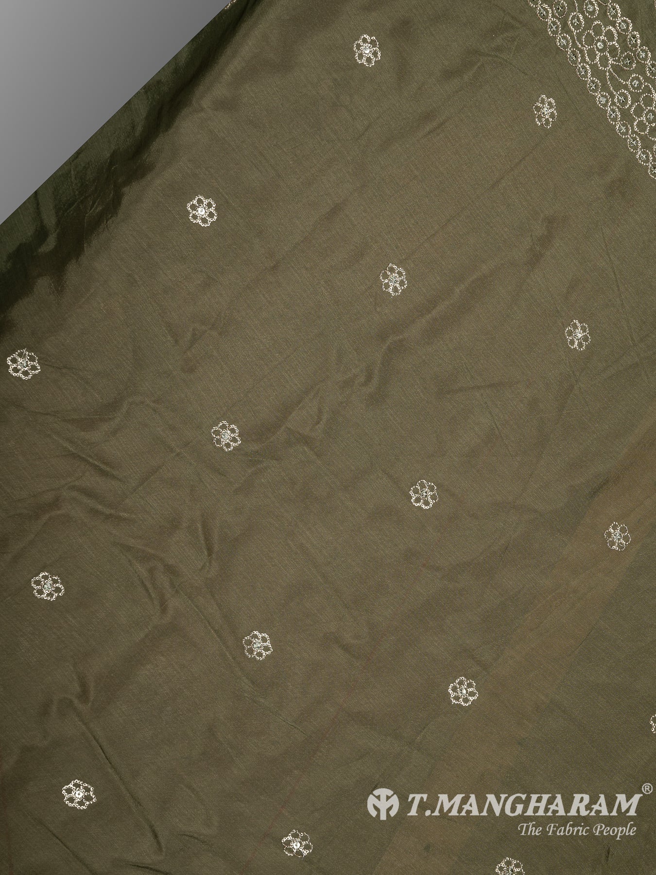 Green Chinnon Silk Fabric - EC8298 view-2