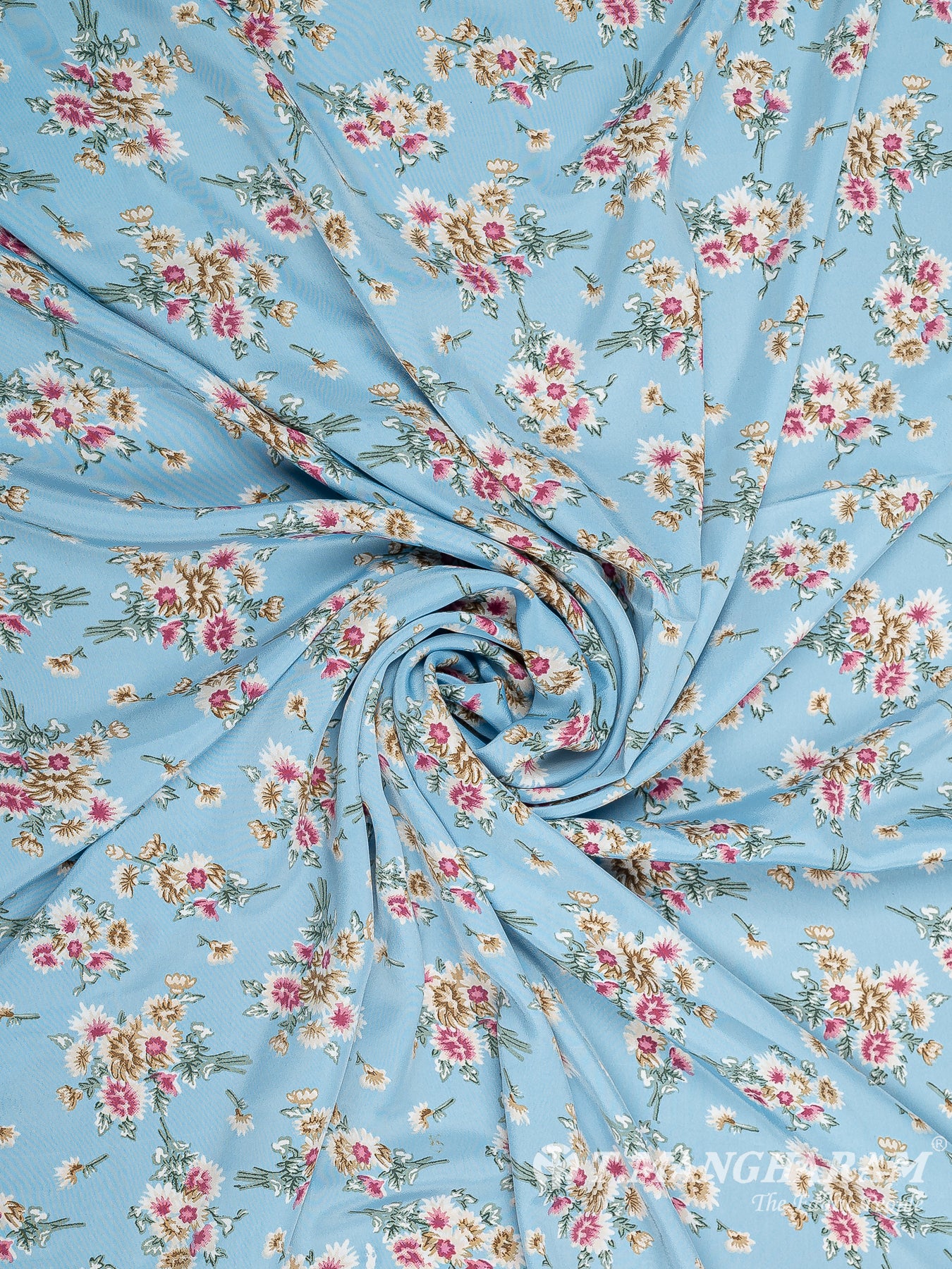 Blue Crepe Fabric - EB6900 view-1