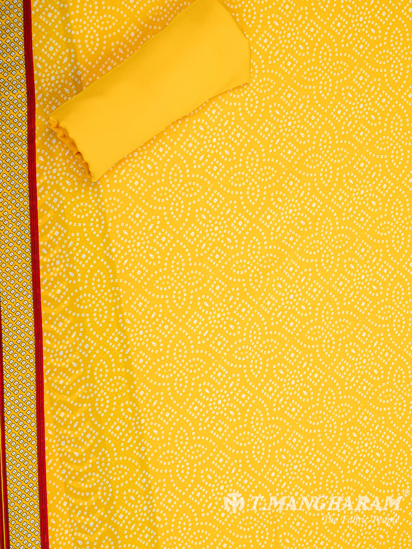 Yellow Crepe Chudidhar Fabric Set - EH1664 view-2