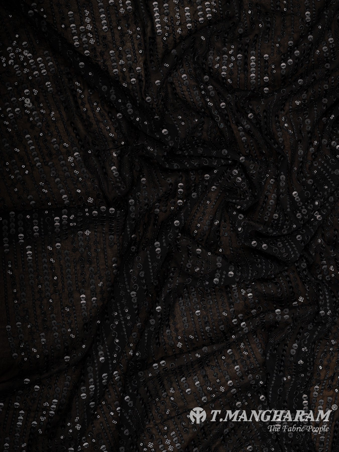 Black Georgette Fabric - EB8165