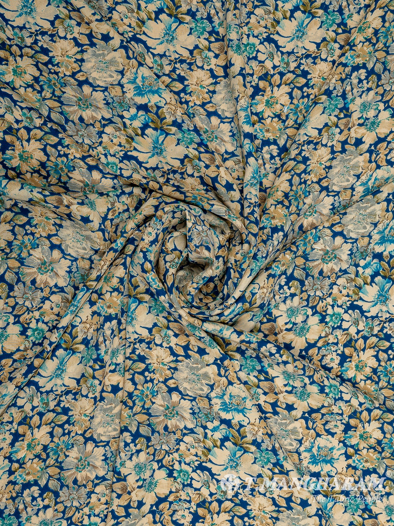 Blue Crepe Fabric - EB6894 view-1