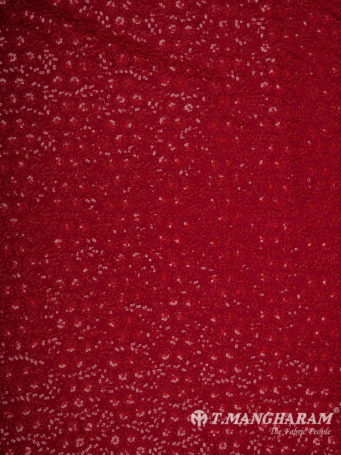 Maroon Fancy Net Fabric - EC8566 view-3