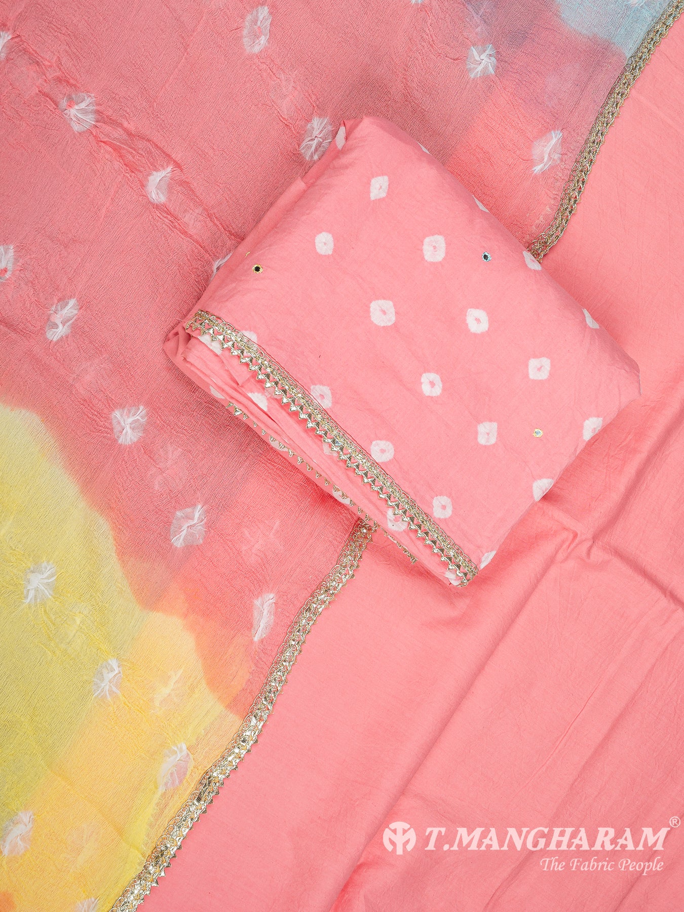 Multicolor Cotton Chudidhar Fabric Set - EG1751 view-1
