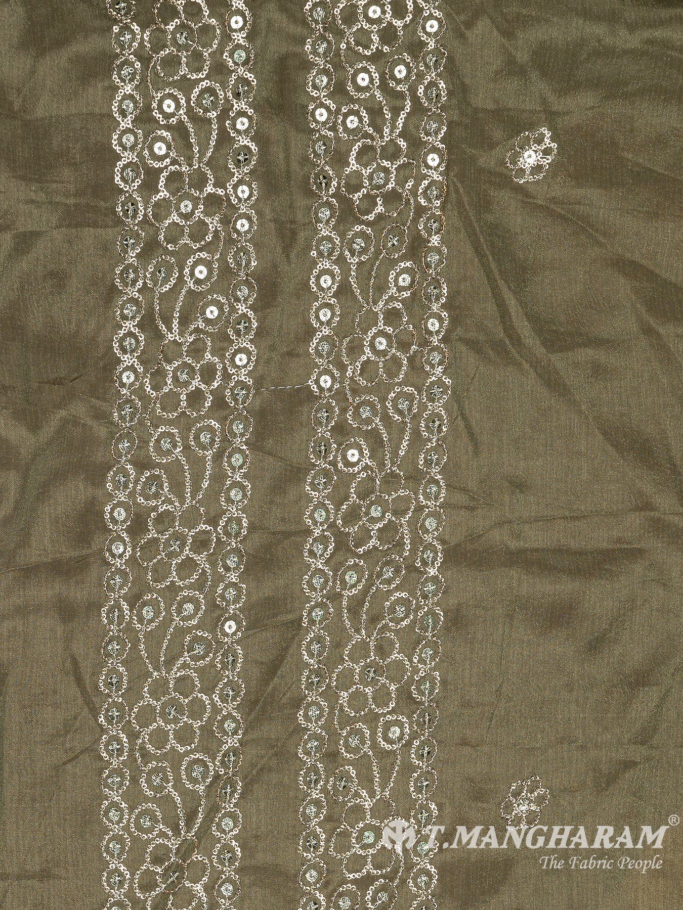 Green Chinnon Silk Fabric - EC8298 view-3
