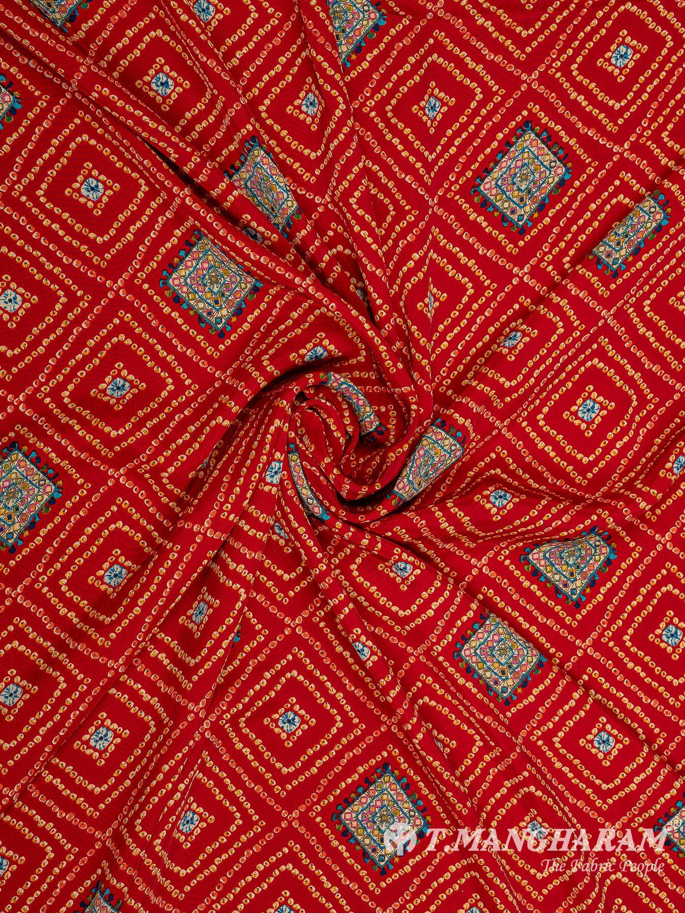 Maroon Crepe Fabric - EB6901 view-1