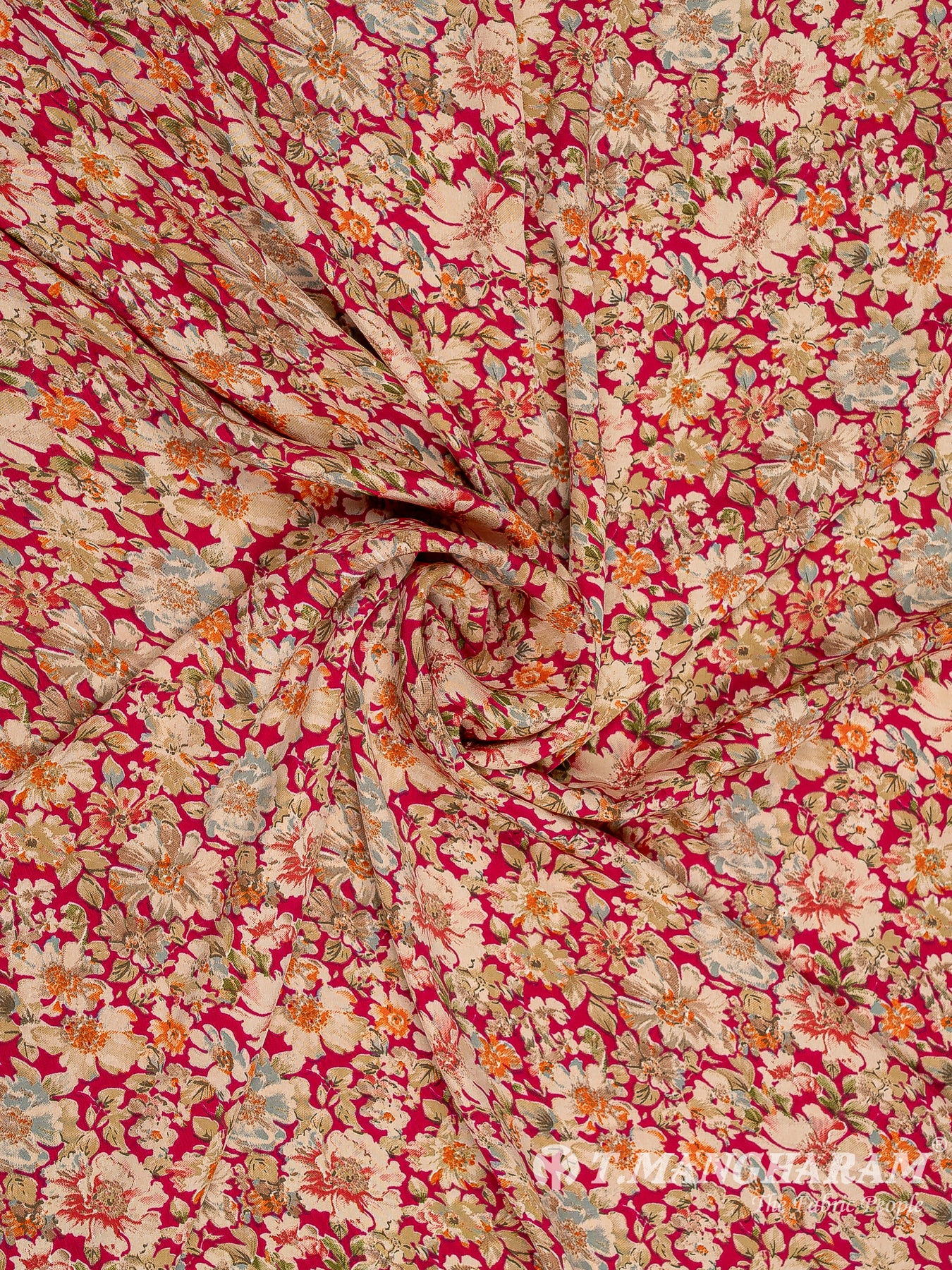Maroon Crepe Fabric - EB6898 view-1