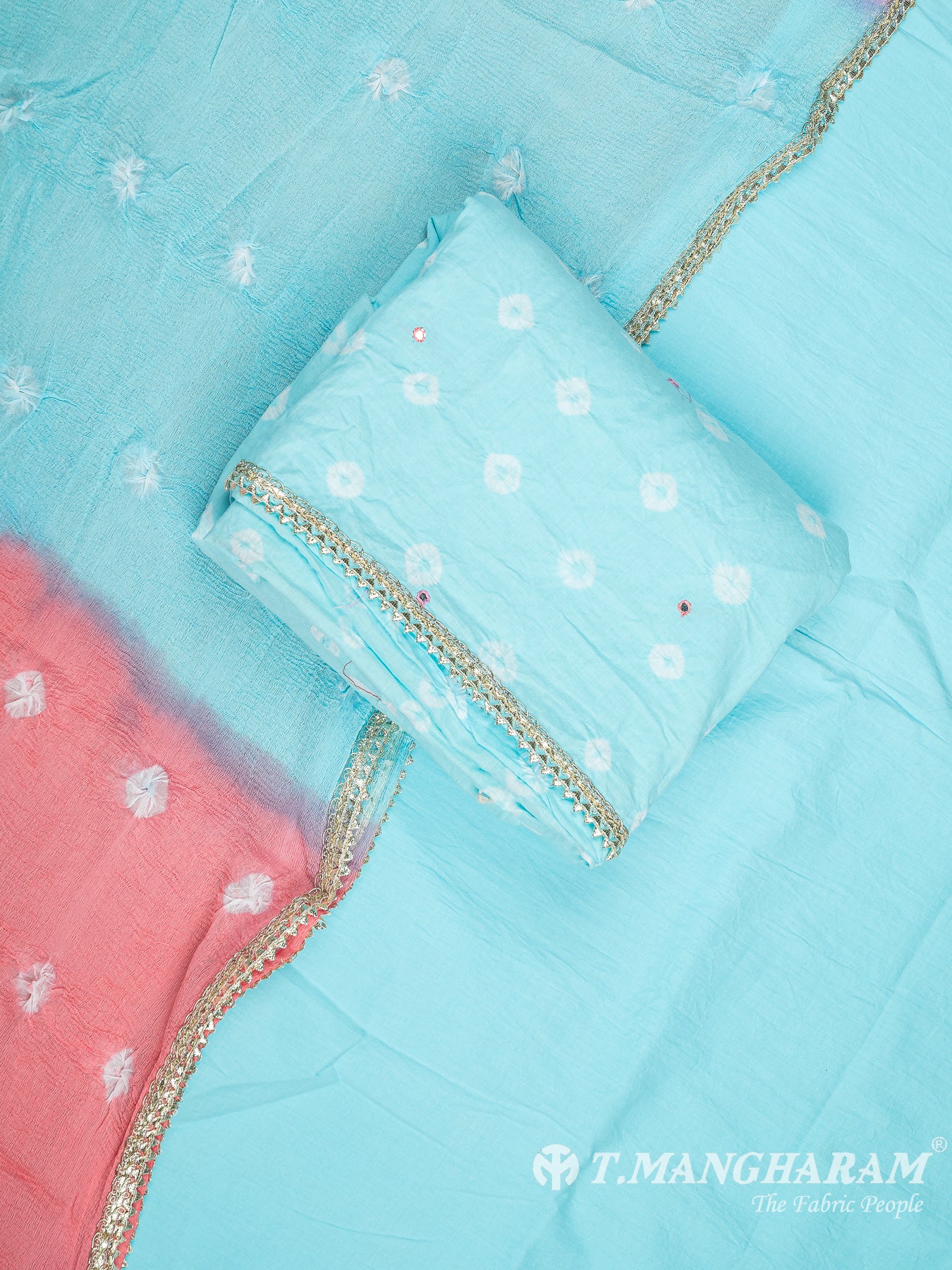 Multicolor Cotton Chudidhar Fabric Set - EG1752 view-1