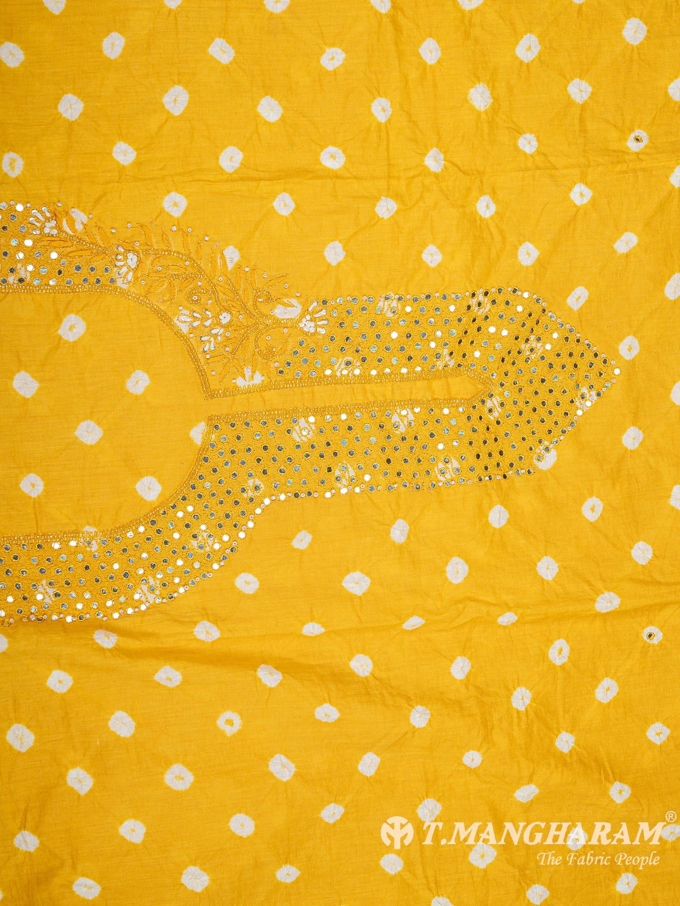 Yellow Cotton Chudidhar Fabric Set - EG1757 view-2