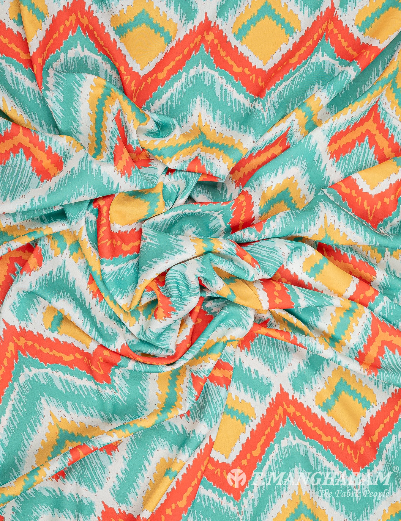 Multicolor Crepe Fabric - EB7231 view-4