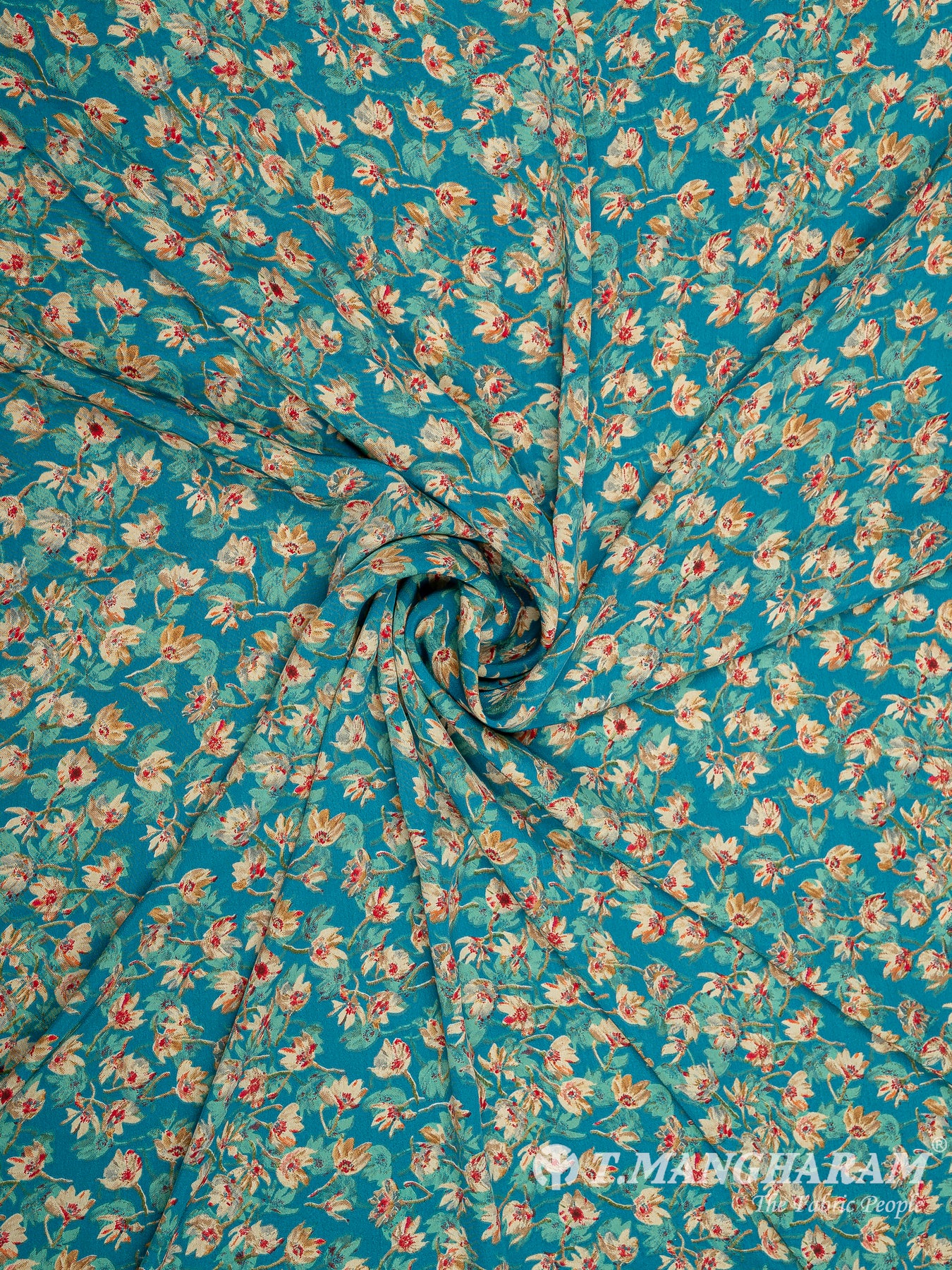 Blue Crepe Fabric - EB6912 view-1
