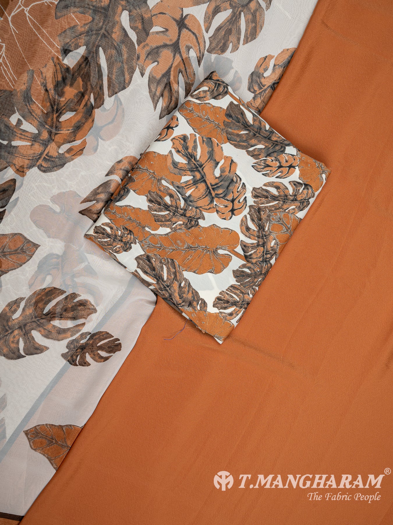 Multicolor Crepe Chudidhar Fabric Set - EH1640 view-1