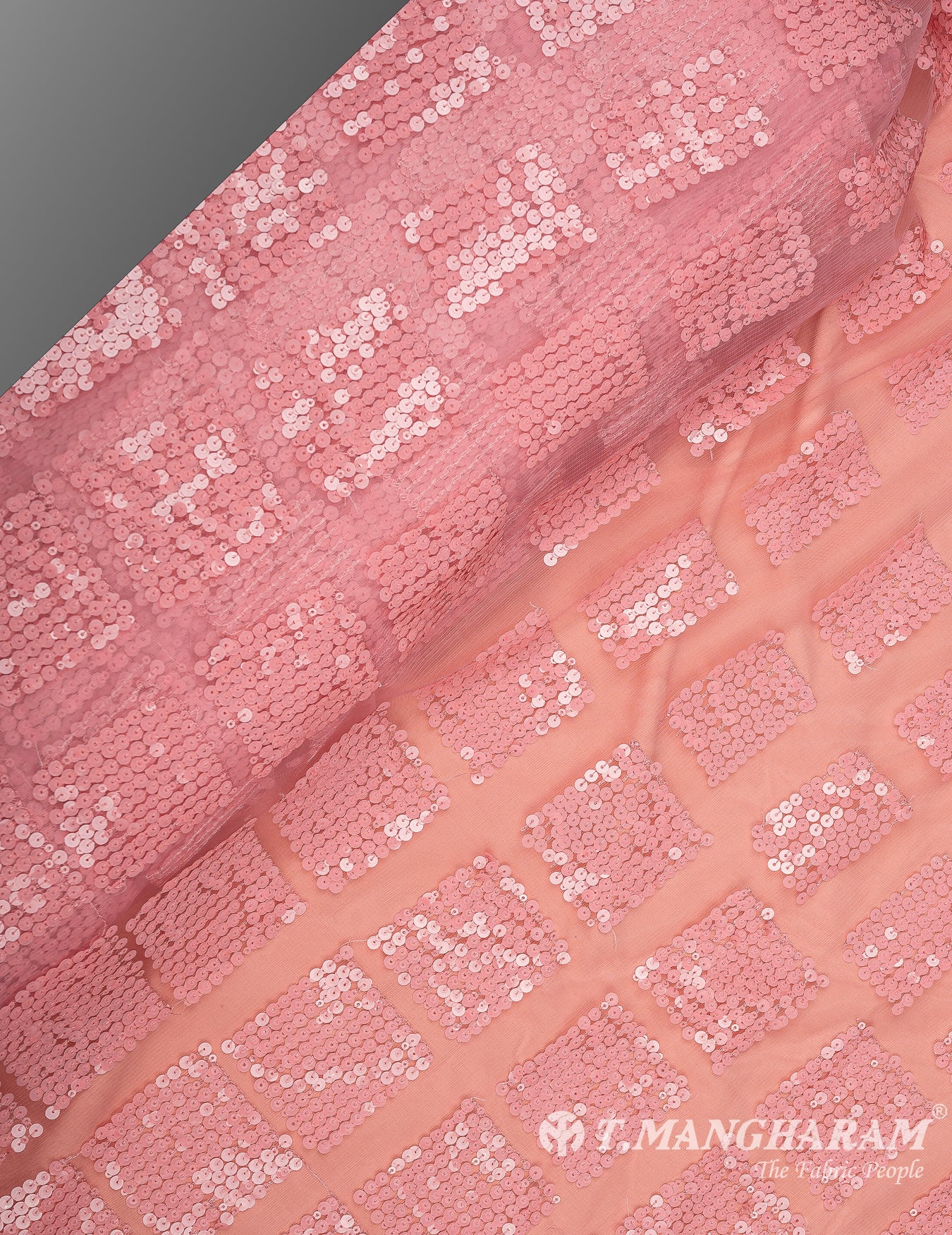 Pink Net Embroidery Fabric - EC9827 view-2