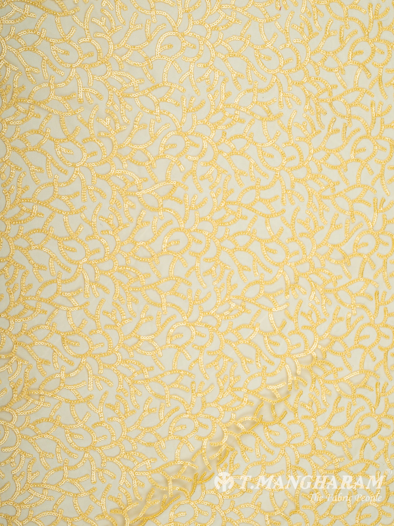 Yellow Fancy Net Fabric - EB5790 view-3