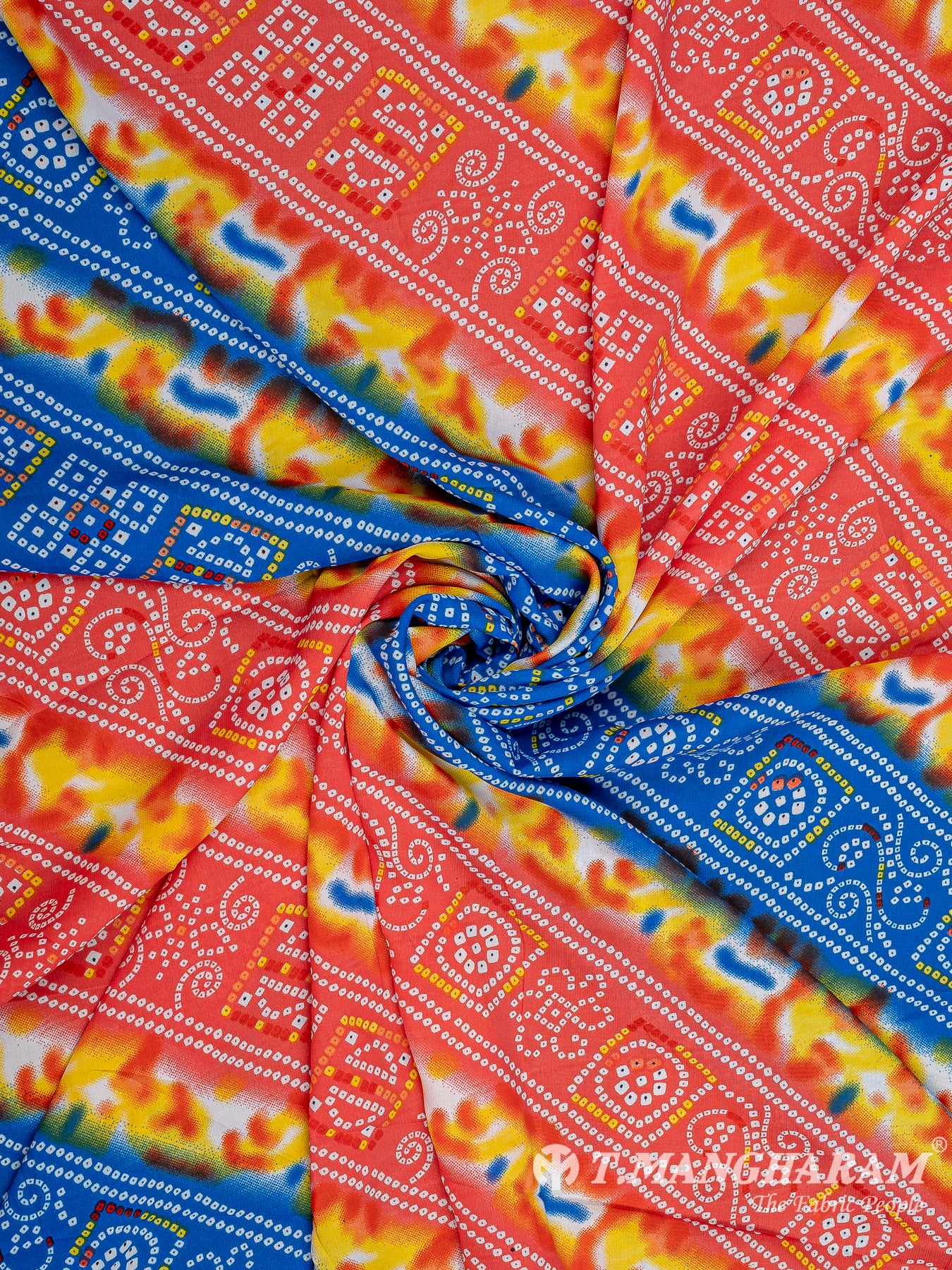 Multicolor Crepe Fabric - EC9755 view-1