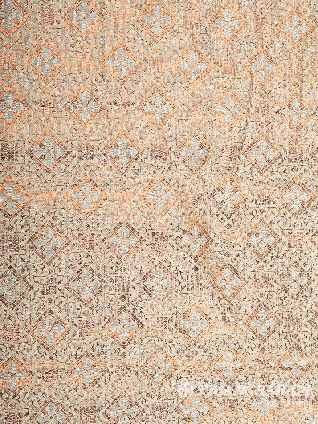 Cream Semi Banaras Fabric - EB6708 view-4