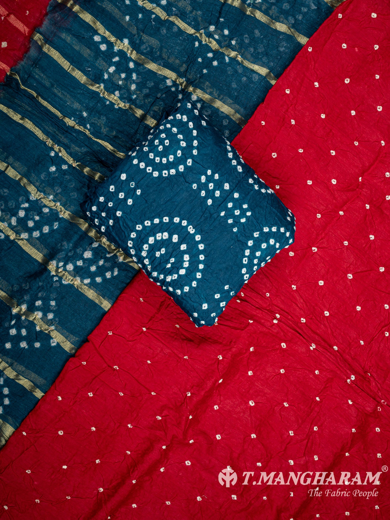 Multicolor Cotton Chudidhar Fabric Set - EG1814 view-1