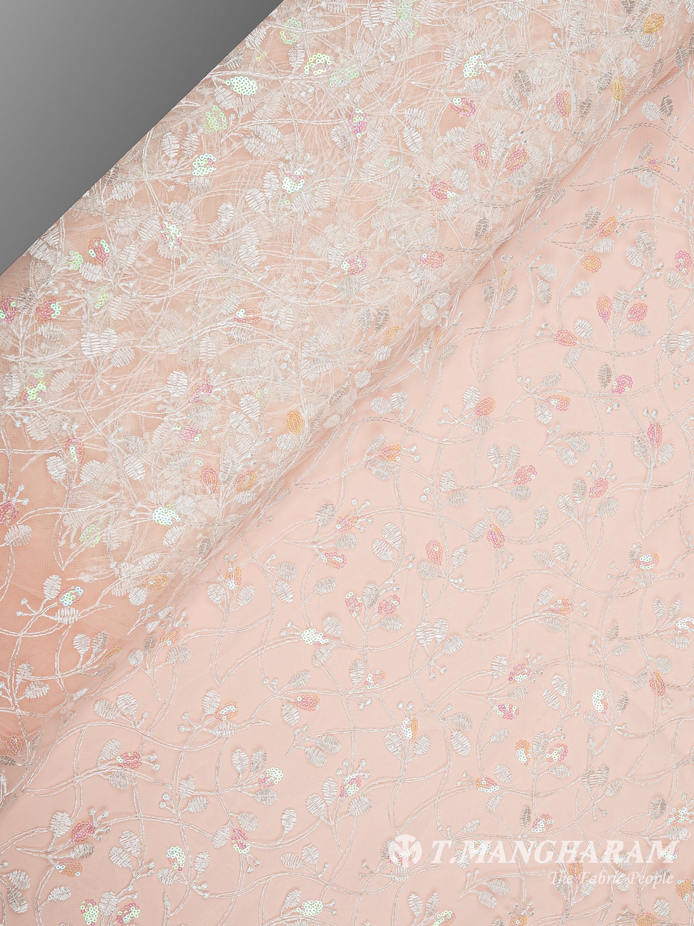 Peach Fancy Net Fabric - EB6852 view-2