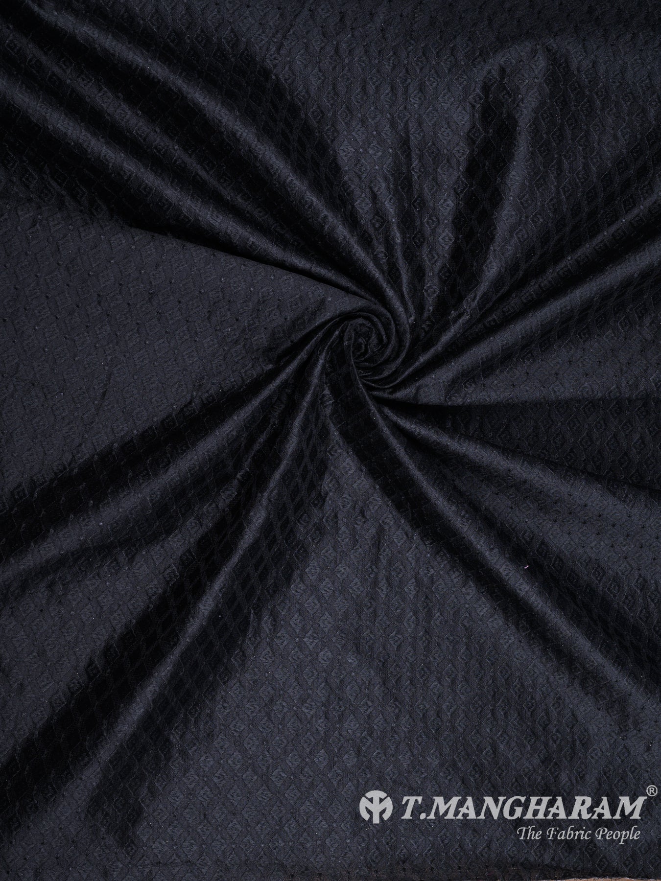 Black Raw Silk Fabric - EC7959 view-1