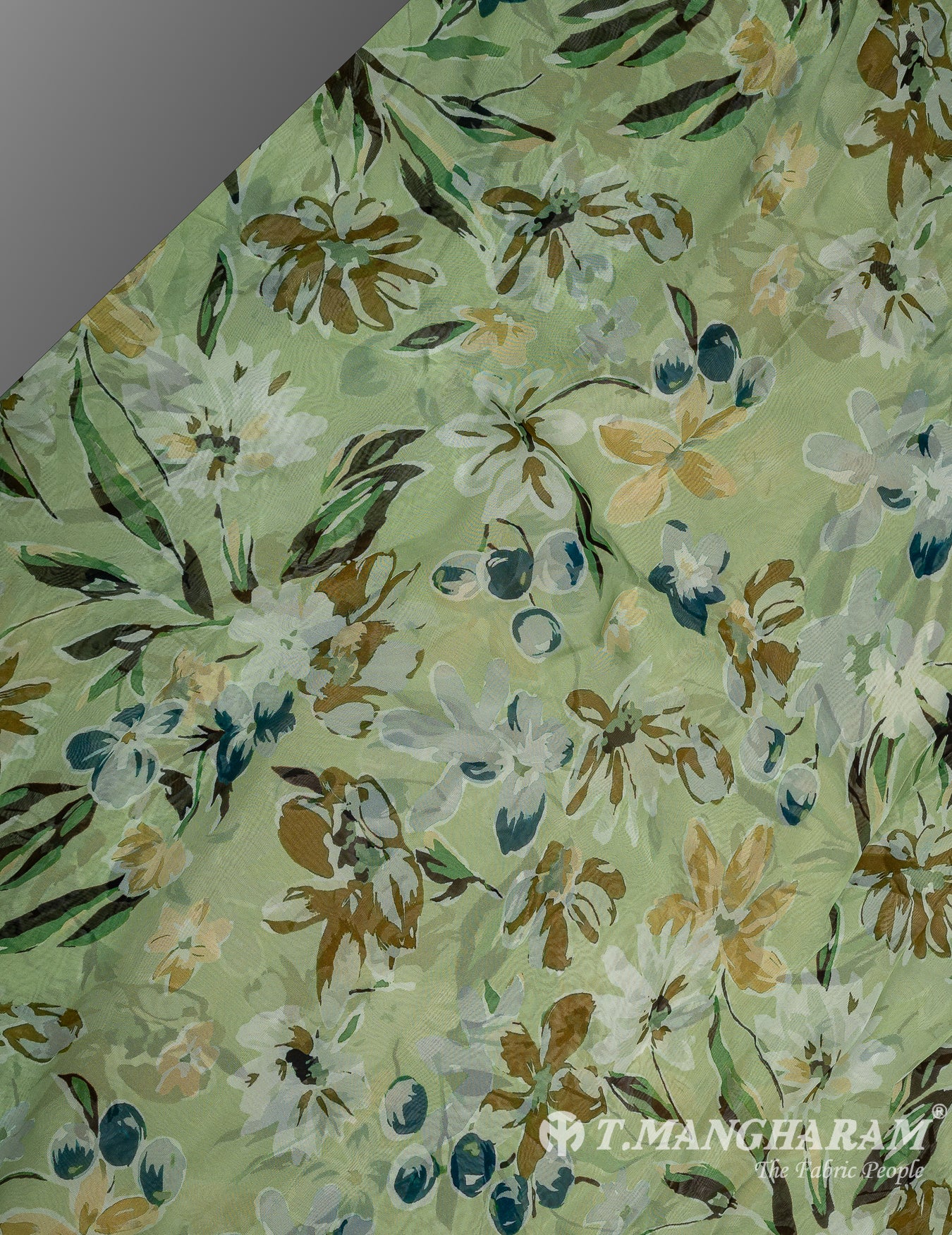 Green Organza Tissue Fabric - EC9814 view-2