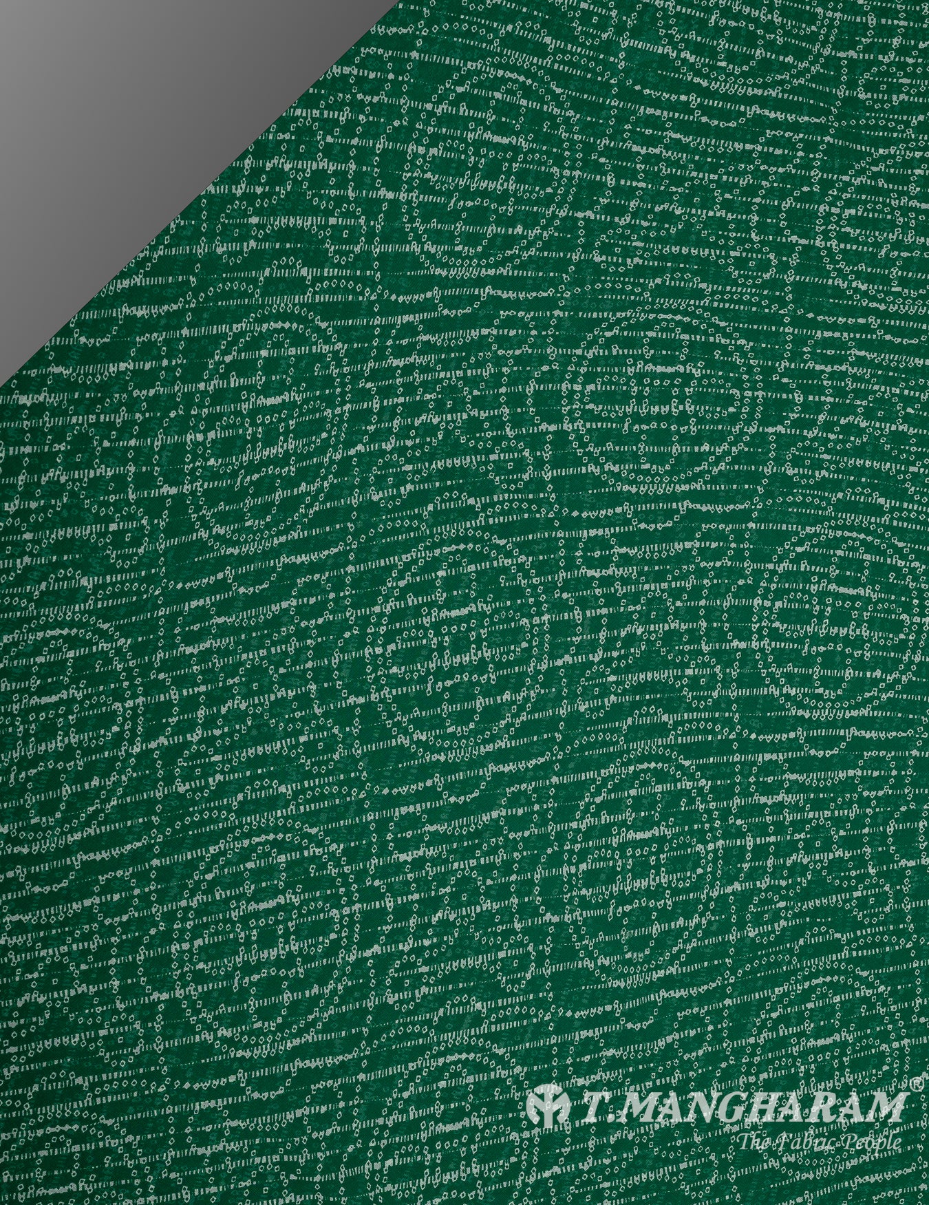 Green Georgette Fabric - EC9852 view-2