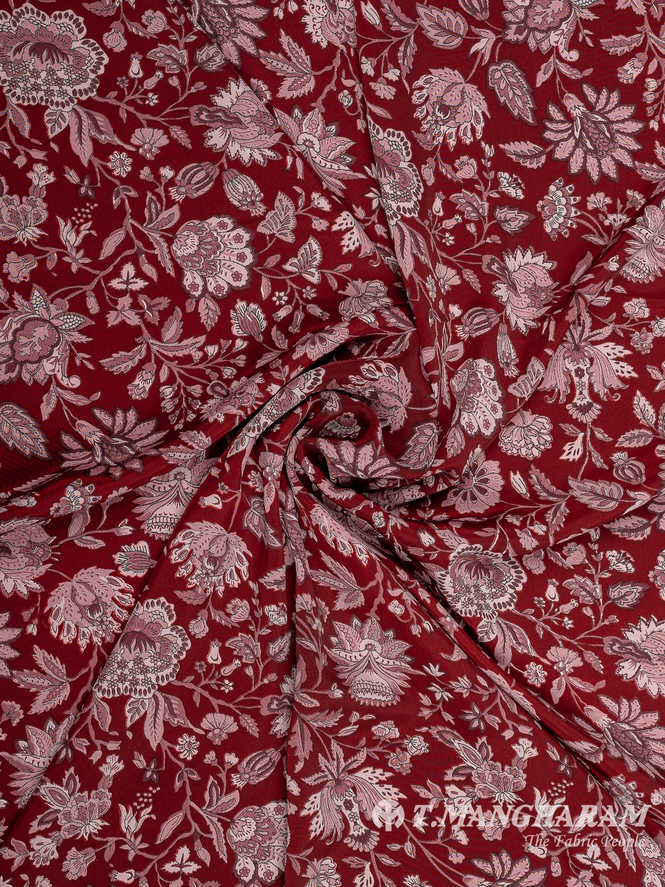 Maroon Crepe Fabric - EB6907 view-1